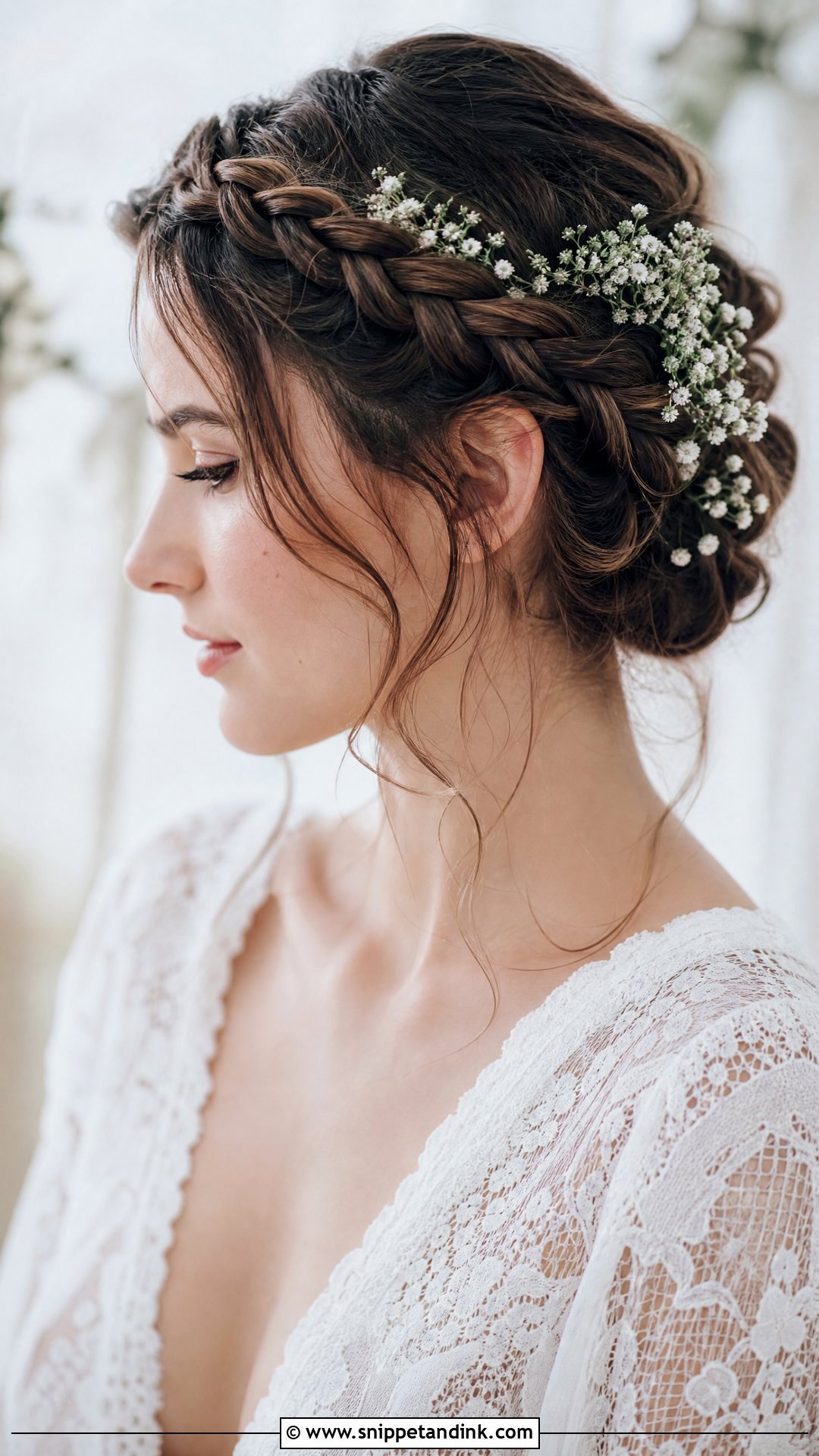 Braided Crown Updo - Snippet and Ink - 20 Long Hair Bridal Hair Styles