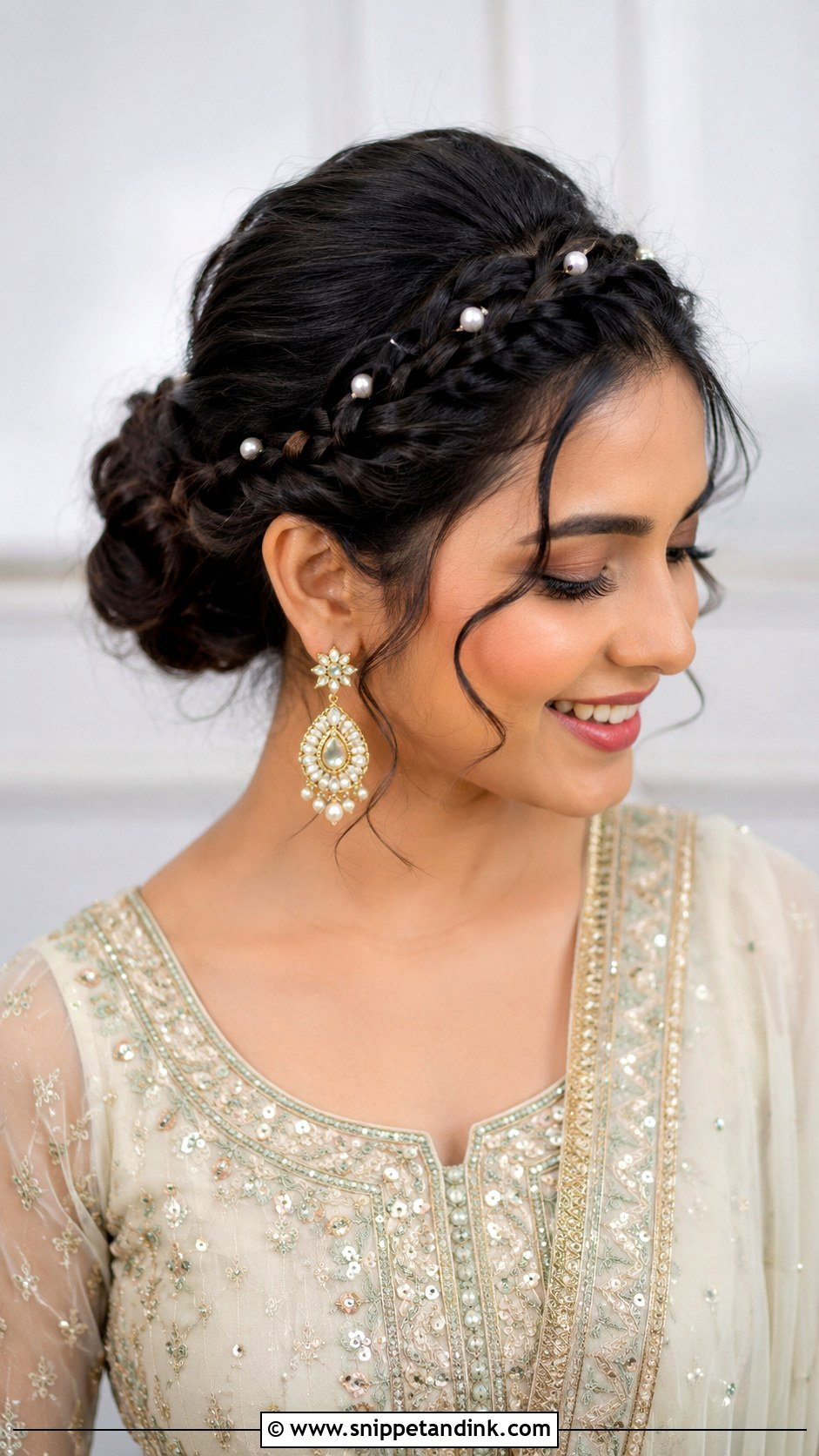 Braided Crown Updo - Snippet and Ink - 20 Nikkah Hairstyles for Bride Sister