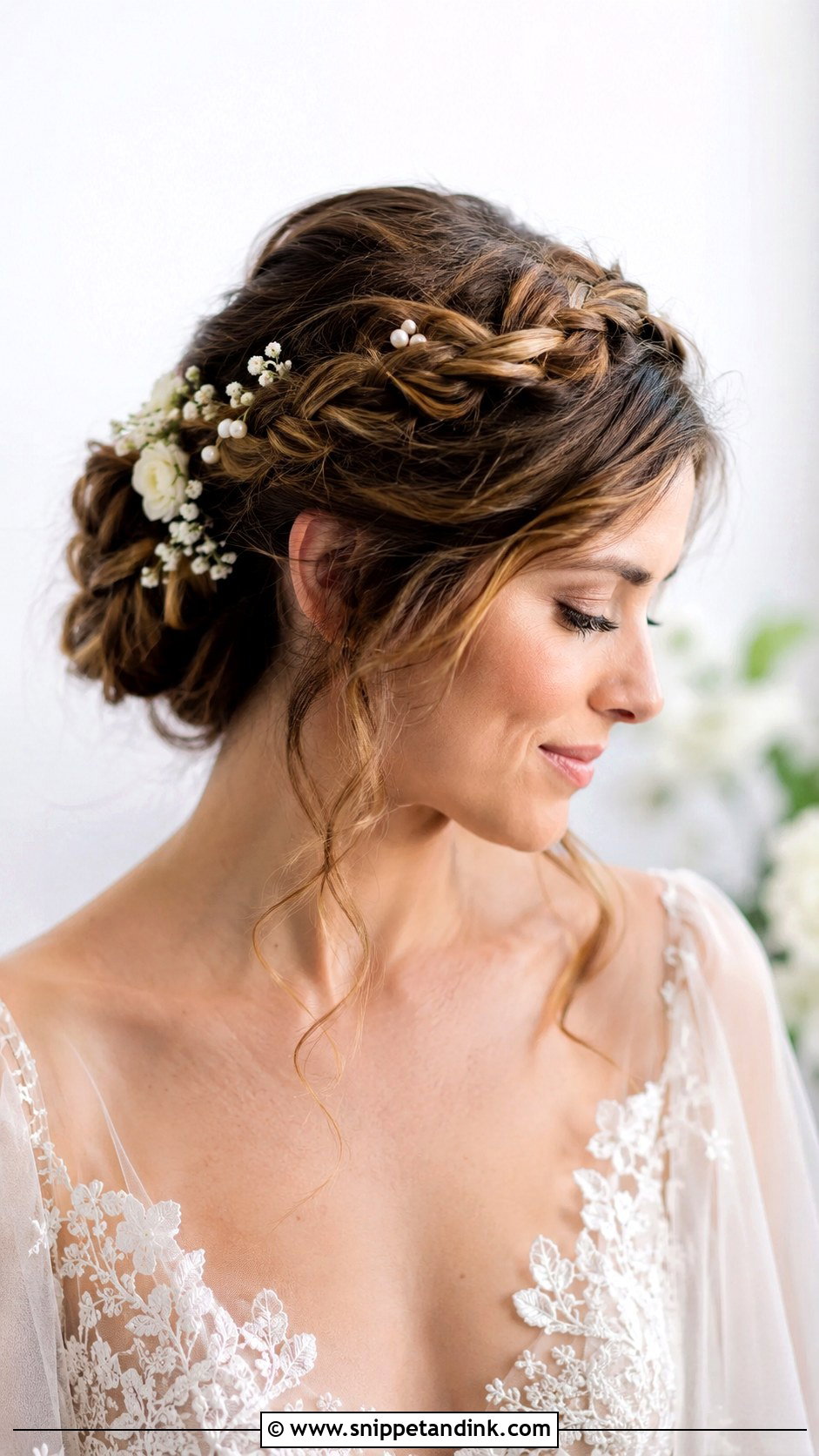 Braided Crown Updo - Snippet and Ink - 20 Old Money Bridal Hair Ideas