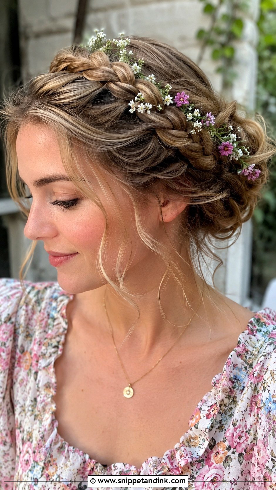 Braided Crown Updo - Snippet and Ink - 20 Rehearsal Dinner Hair for Bride Ideas