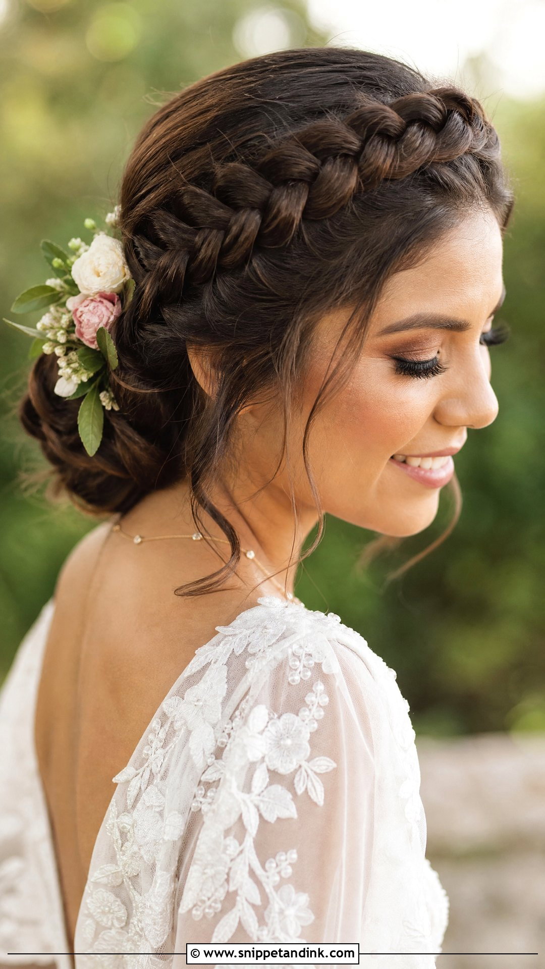 Braided Crown Updo - Snippet and Ink - 20 Wedding Hair Inspiration Updo Hairstyle Ideas
