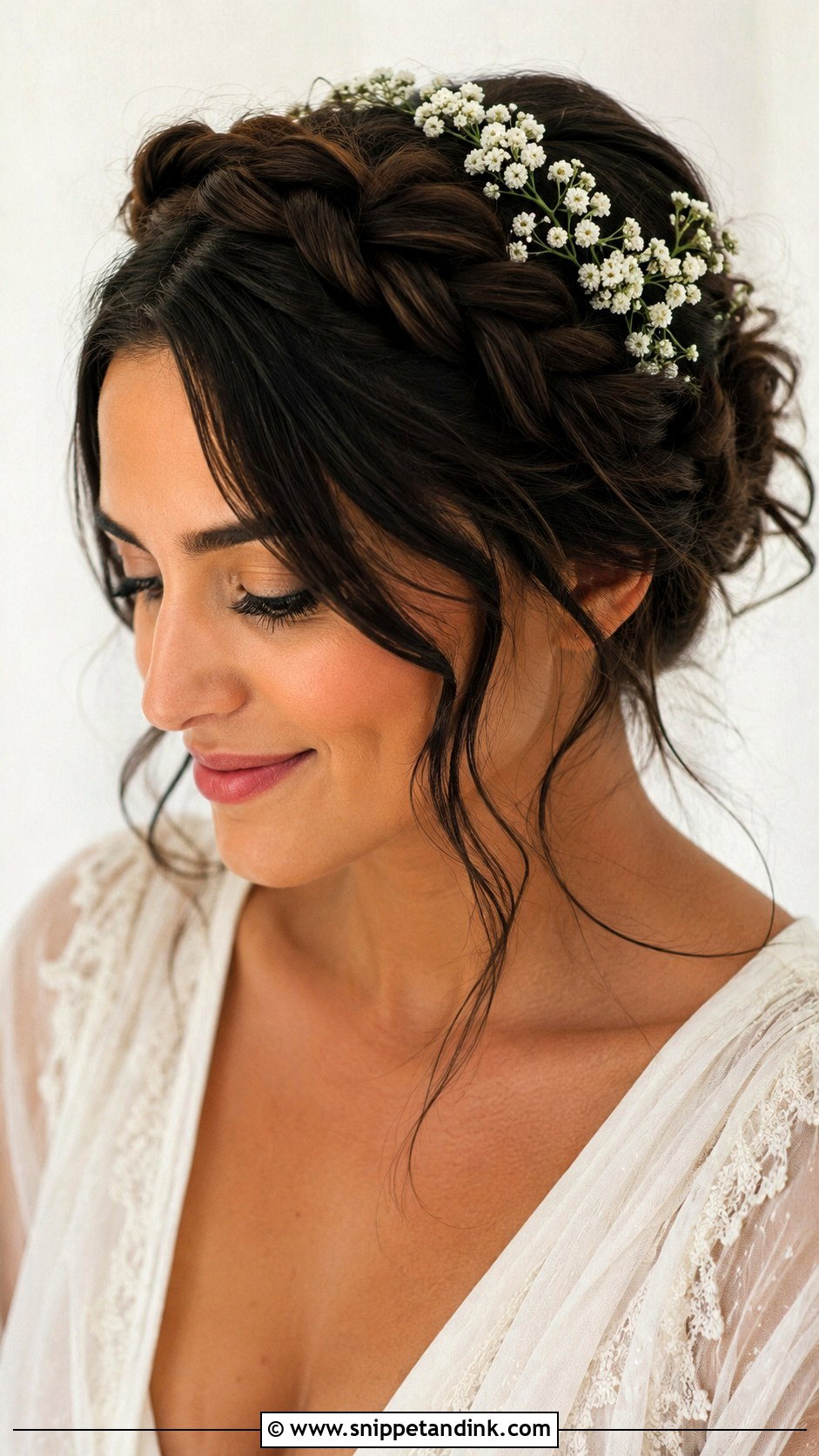 Braided Crown Updo - Snippet and Ink - 20 Wedding Hairstyles Dark Hair