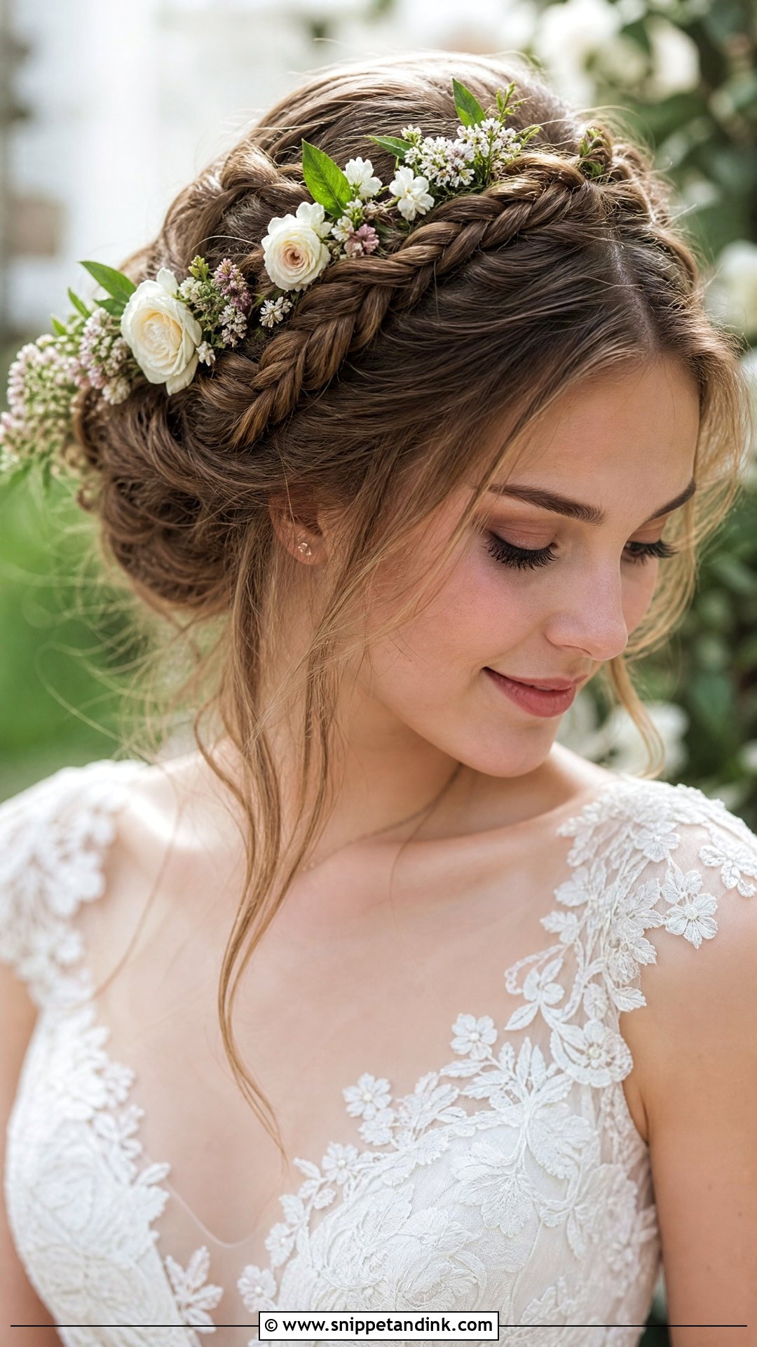 Braided Crown Updo - Snippet and Ink - 20 Wedding Haircut Ideas