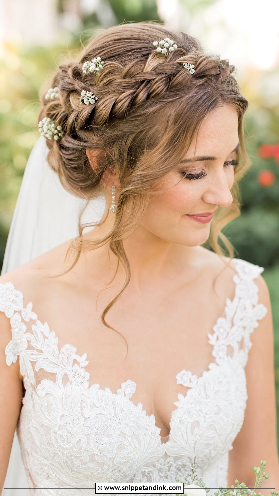 Braided Crown Updo - Snippet and Ink - 20 Bridal Braid Hairstyles