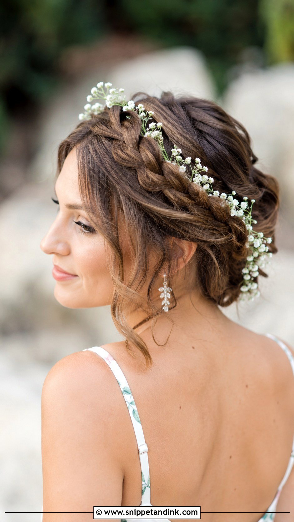 Braided Crown Updo - Snippet and Ink - 20 Wedding Party Hairstyles for Long Hair