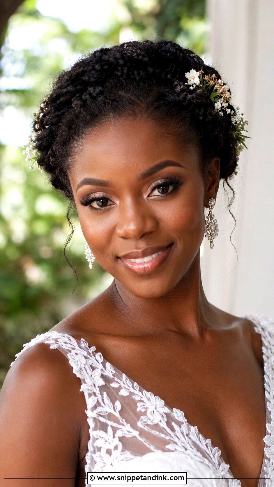 Braided Crown Updo - Snippet and Ink - 25 Black Wedding Hairstyles for Bride