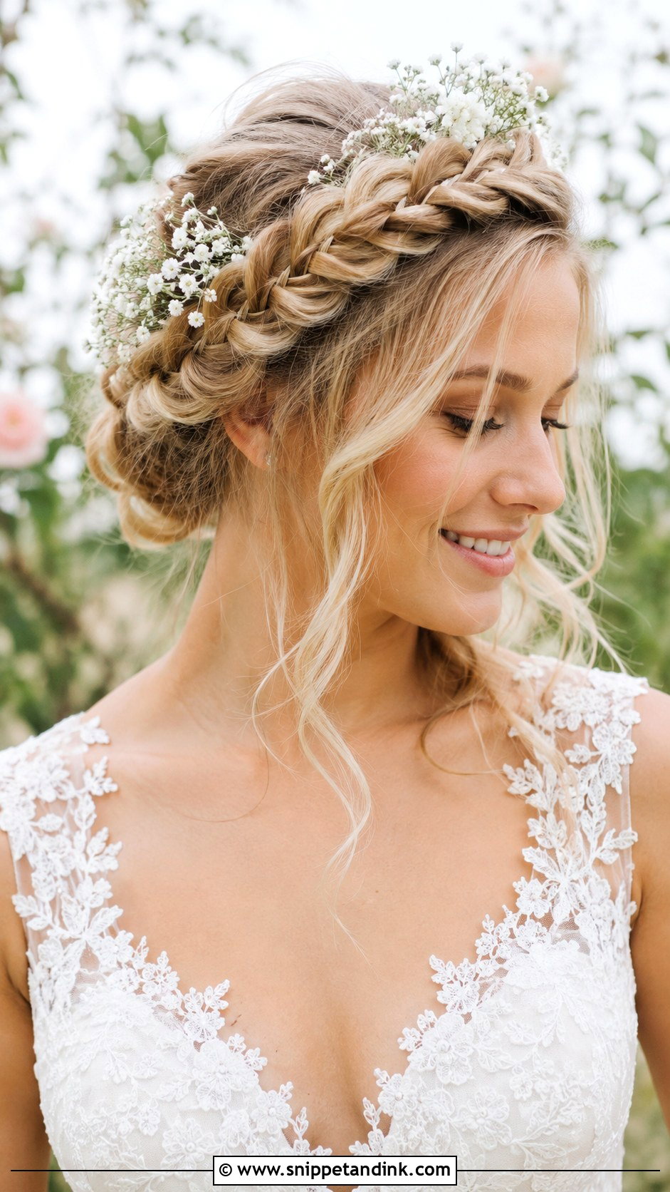 Braided Crown Updo - Snippet and Ink - 25 Bride Hair Updo Ideas