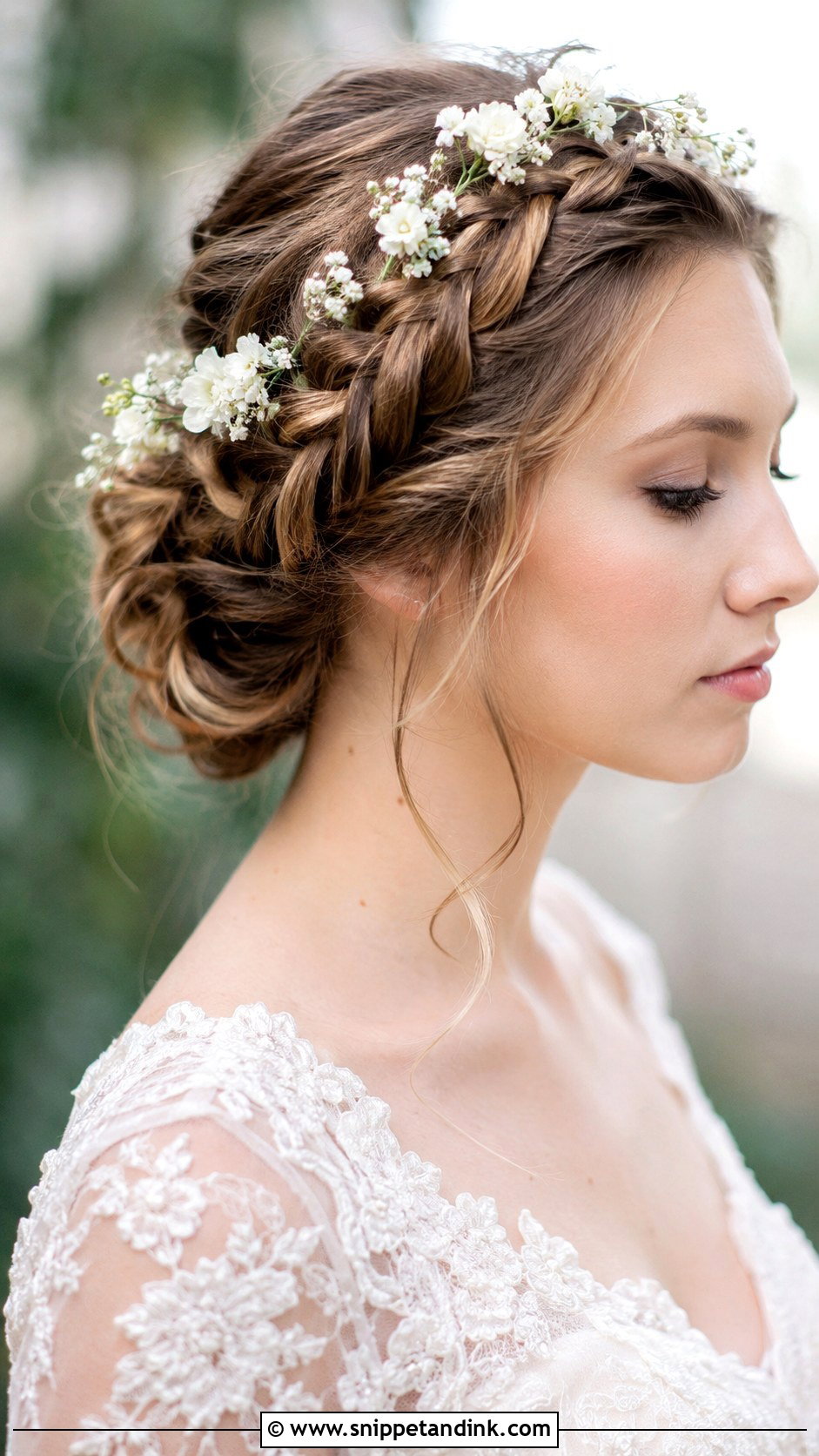 Braided Crown Updo - Snippet and Ink - 25 Cute Hairstyles for Wedding Guest