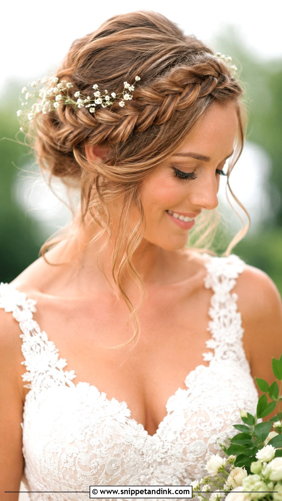 Braided Crown Updo - Snippet and Ink - 25 Easy Hairstyles for Long Hair Wedding