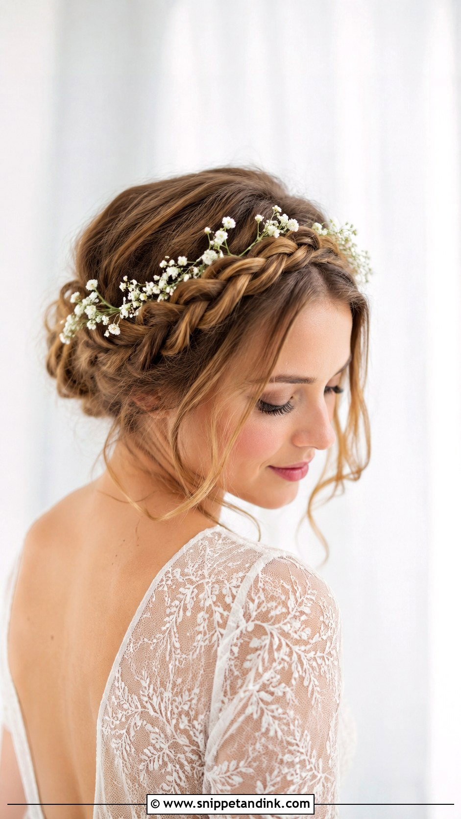 Braided Crown Updo - Snippet and Ink - 25 Elegant Bridal Hairstyles