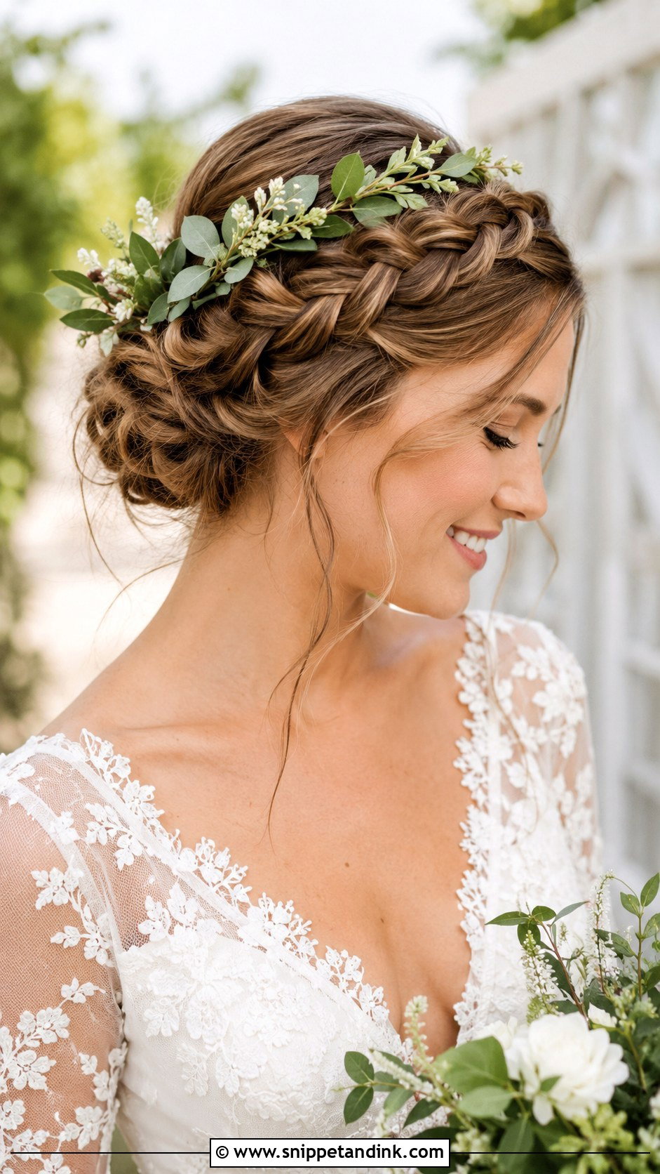 Braided Crown Updo - Snippet and Ink - 25 Elegant Bridal Hair Updo Ideas