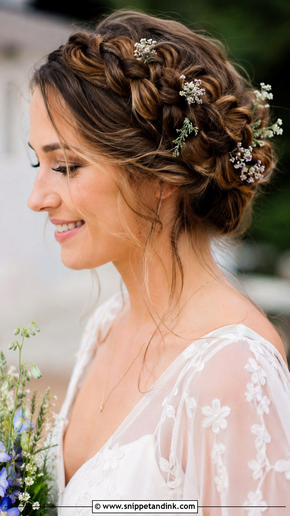 Braided Crown Updo - Snippet and Ink - 25 Modern Bridal Hair Ideas