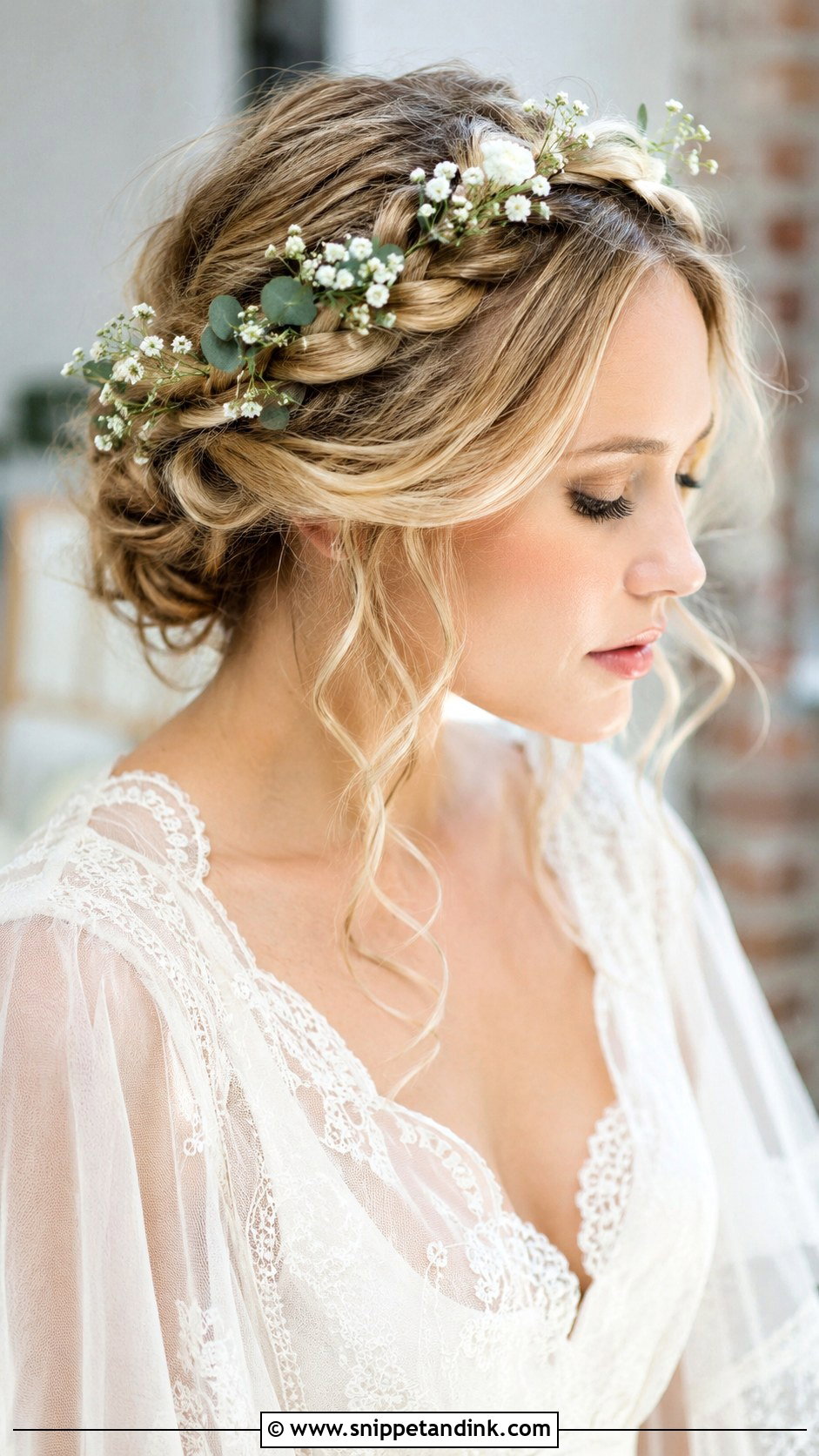 Braided Crown Updo for Brides - Snippet and Ink - 25 Long Hair Updo for Wedding Ideas