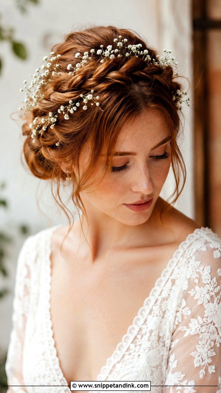 Braided Crown Updo for Medium Hair - Snippet and Ink - 25 Up Dos for Medium Hair Wedding Ideas