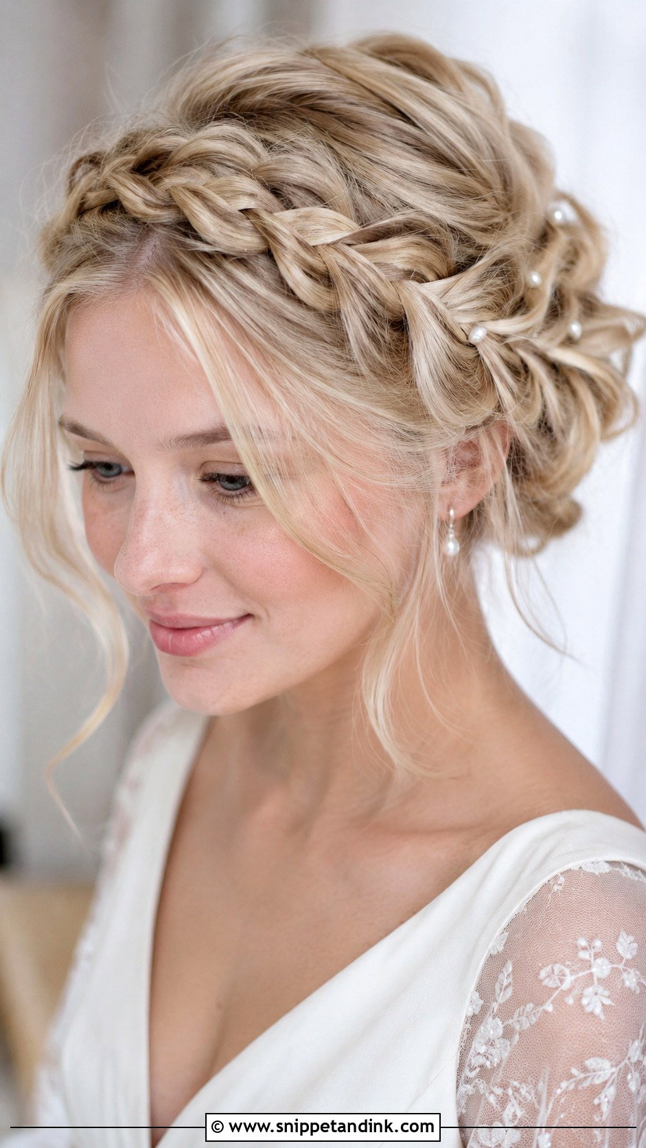 Braided Crown Updo - Snippet and Ink - 15 Hairstyles for Summer Wedding
