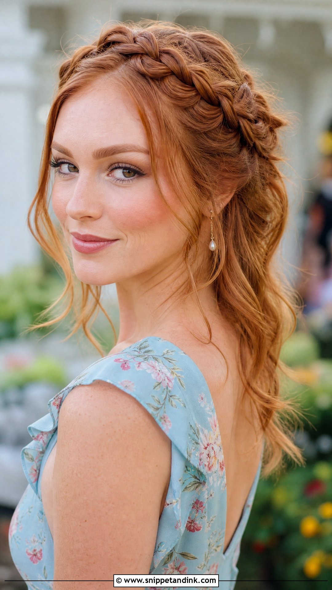 Braided Crown Wedding Guest Hairstyle - Snippet and Ink - 15 Easy Wedding Guest Hairstyle Ideas