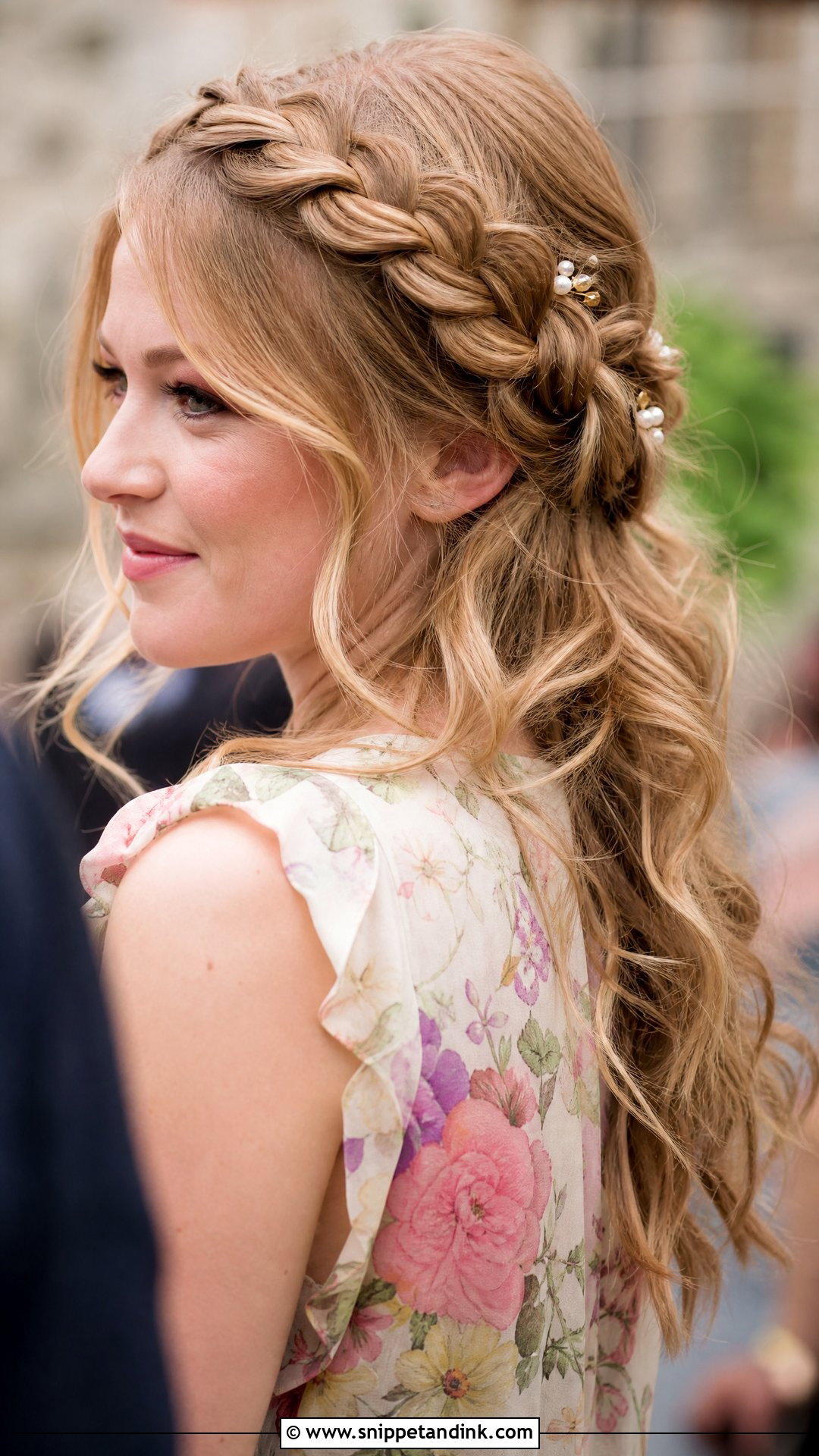 Braided Crown Wedding Guest Hairstyle - Snippet and Ink - 15 Best Wedding Guest Hairstyles