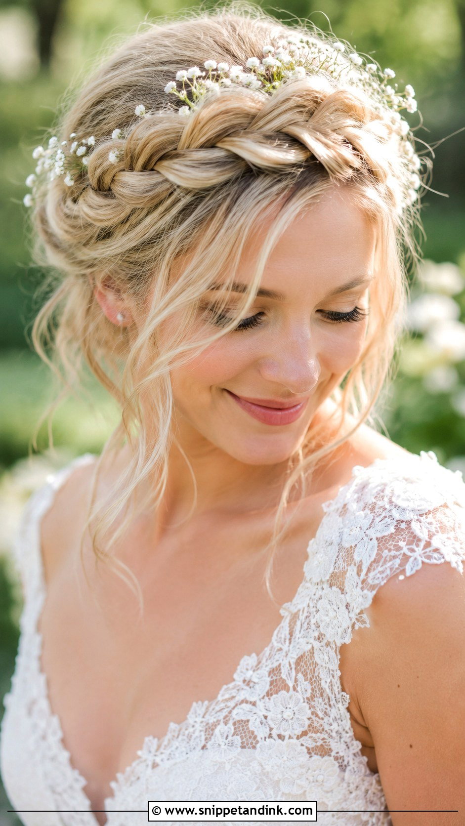 Braided Crown Wedding Hair - Snippet and Ink - 25 Bohemian Wedding Hair Ideas