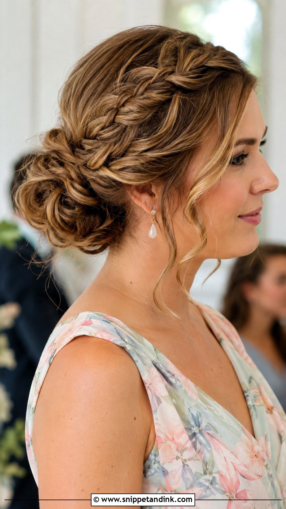 Braided Crown Wedding Hair - Snippet and Ink - 15 Sister of the Bride Hairdo Ideas