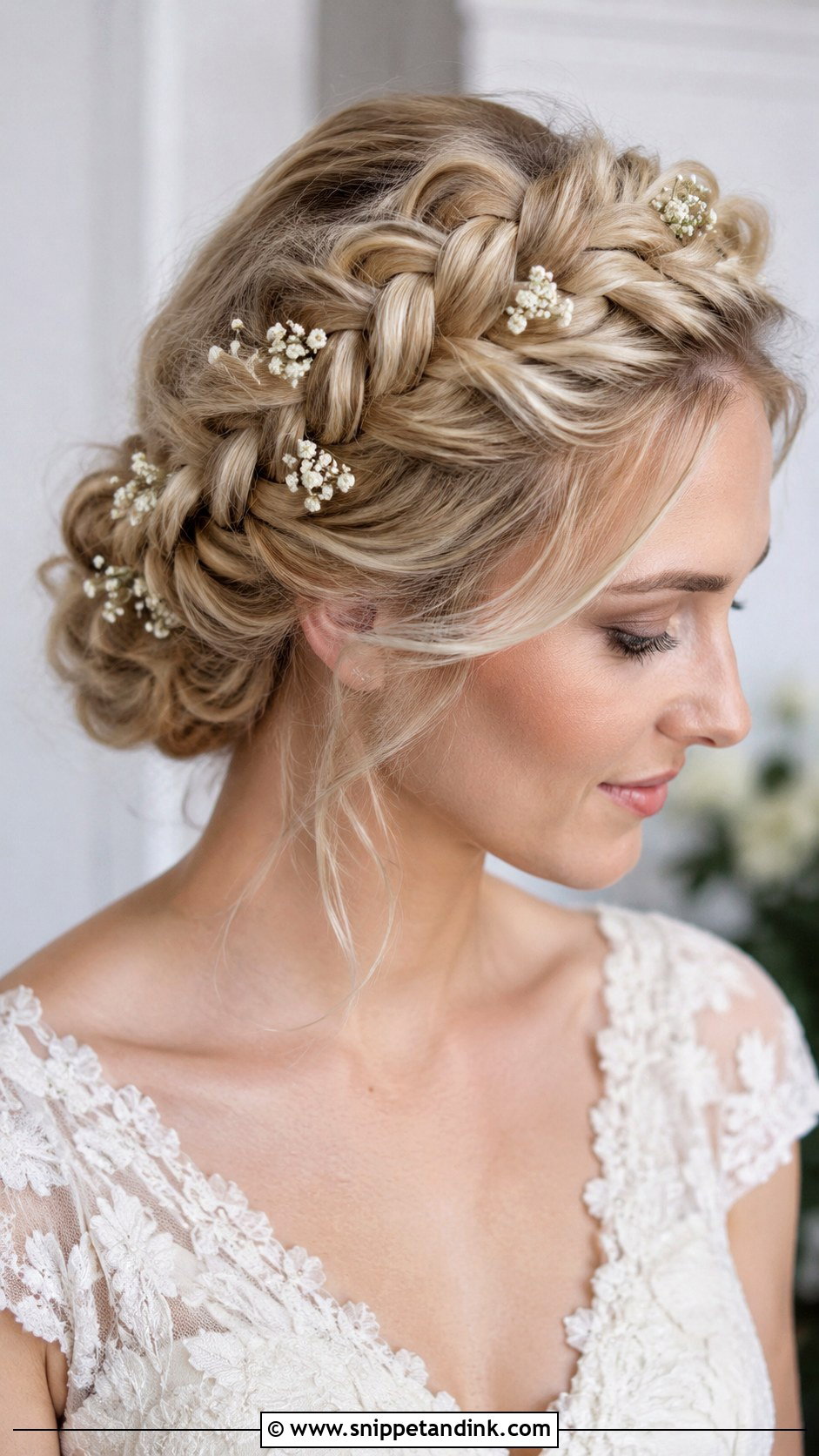 Braided Crown Wedding Hair - Snippet and Ink - 15 Wedding Hair Designs