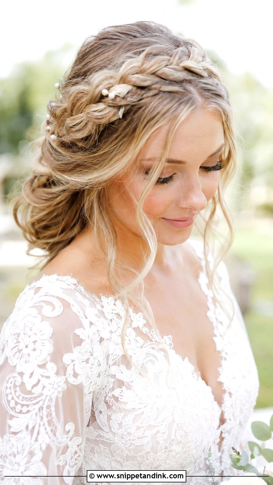 Braided Crown Wedding Hair - Snippet and Ink - 15 Wedding Hair for Plus Size Brides