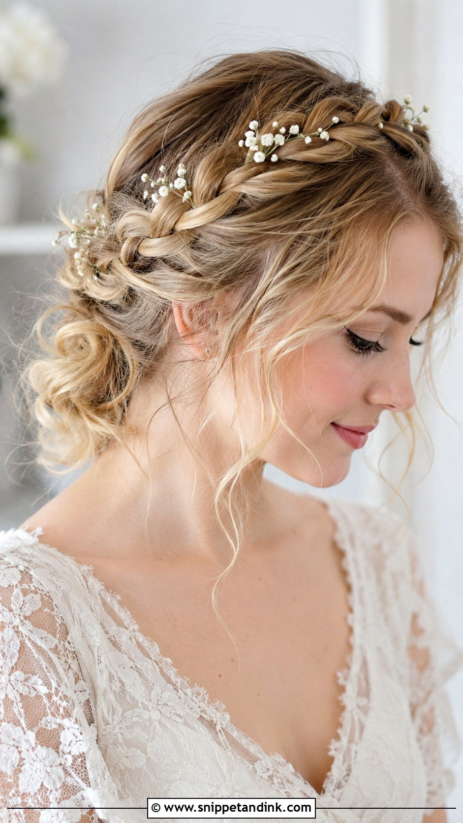 Braided Crown Wedding Hairstyle - Snippet and Ink - 15 Self Hairstyle for Wedding Ideas