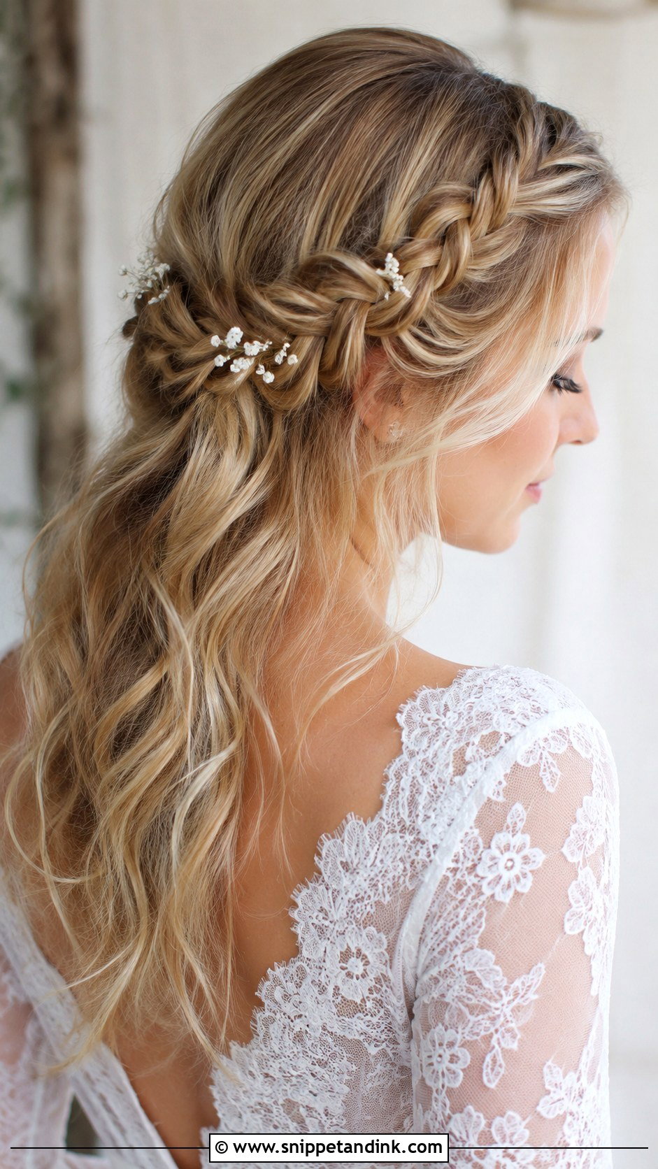 Braided Crown Wedding Hairstyle - Snippet and Ink - 15 Simple Long Hairstyles for Wedding