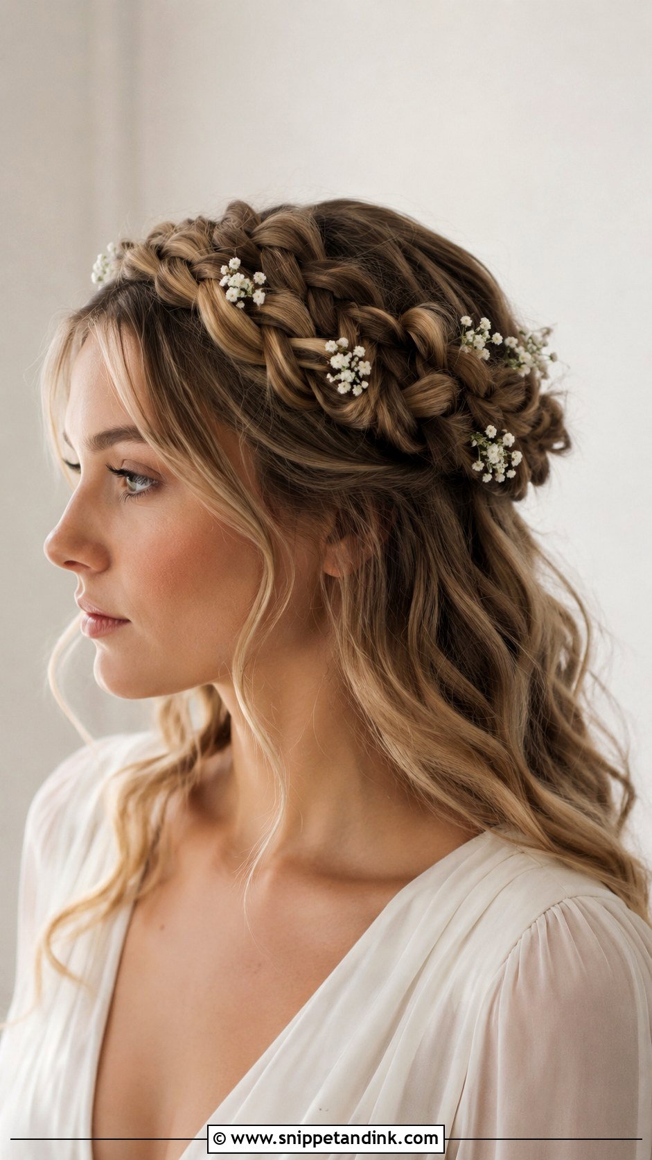 Braided Crown Wedding Hairstyle - Snippet and Ink - 15 Wedding Hairstyles At Home