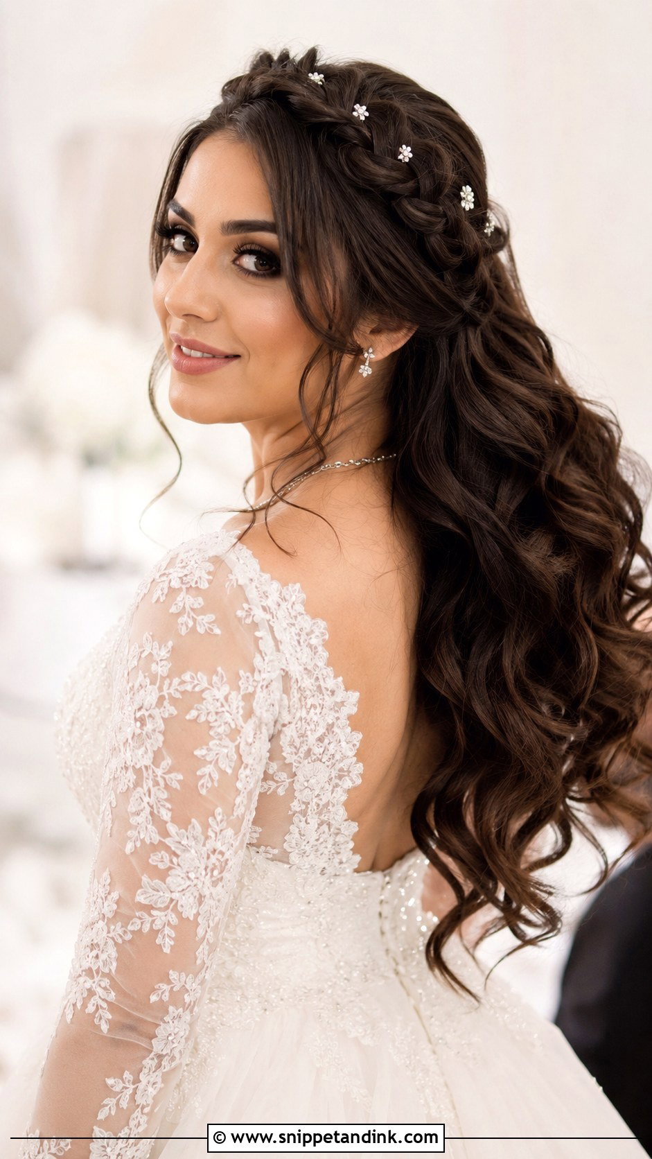 Braided Crown Wedding Hairstyle - Snippet and Ink - 20 Arab Wedding Hairstyles