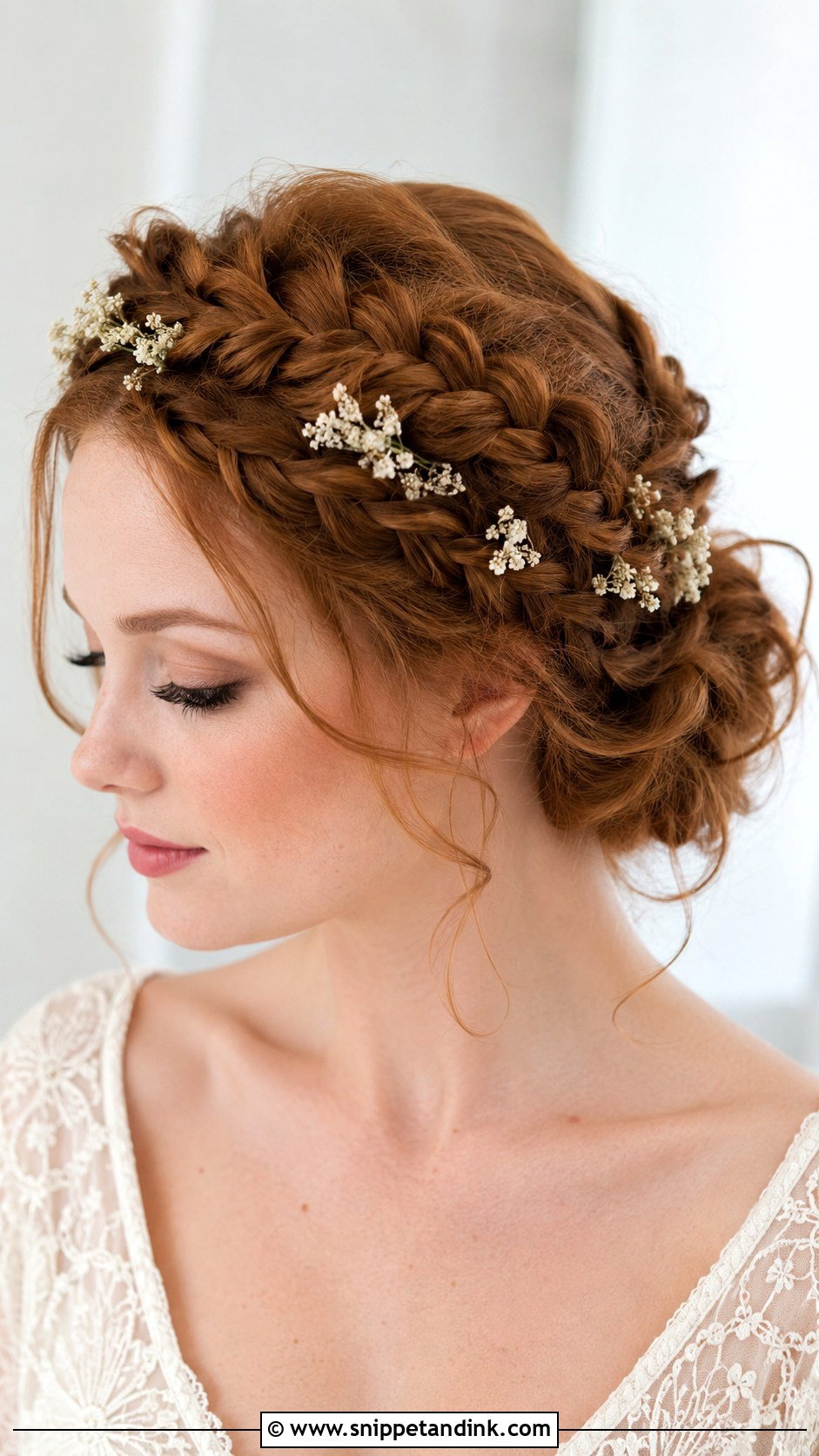 Braided Crown Wedding Hairstyle - Snippet and Ink - 20 Beautiful Hairstyles for Wedding