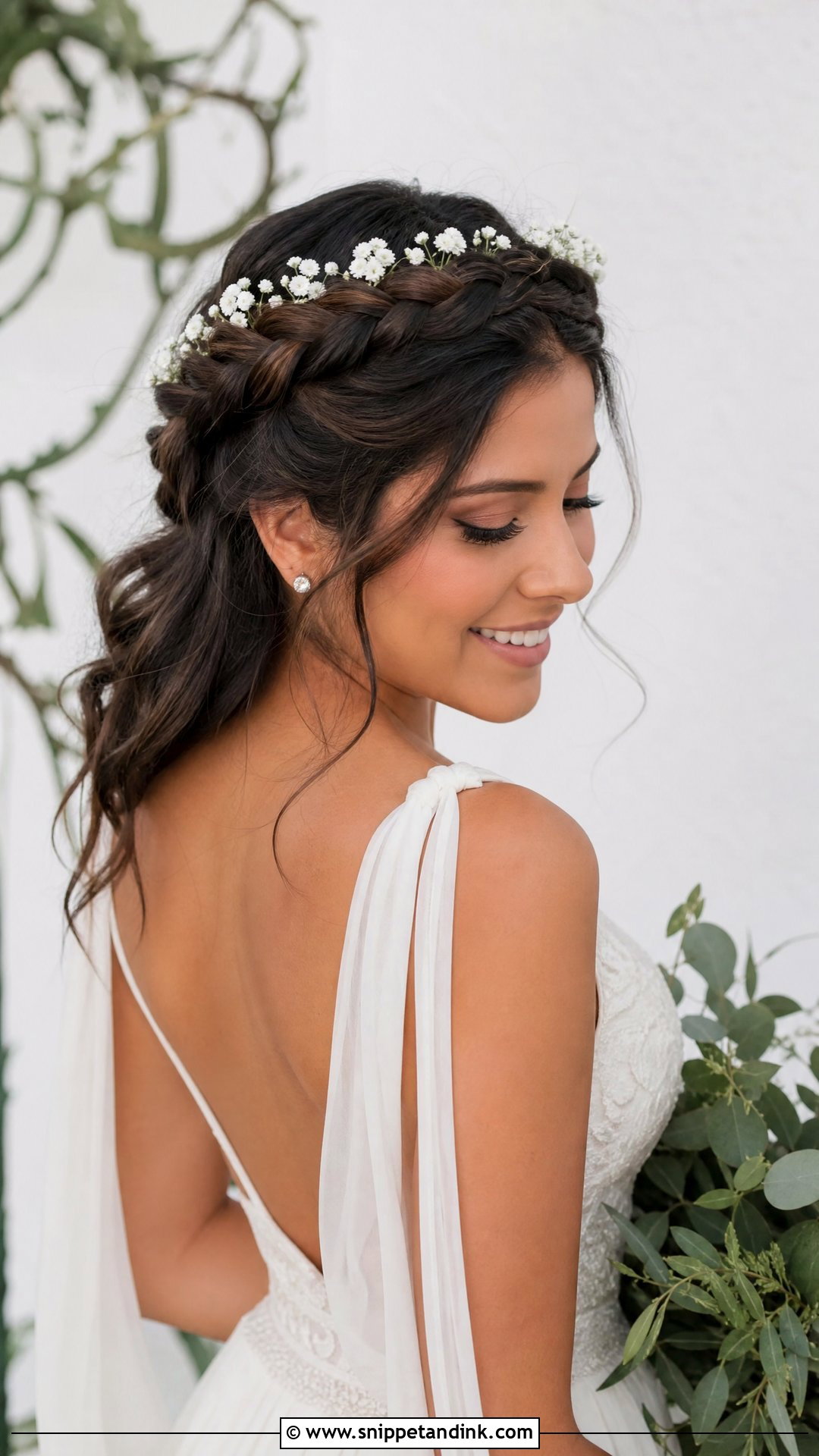 Braided Crown Wedding Hairstyle - Snippet and Ink - 20 Bridal Hair Design Ideas