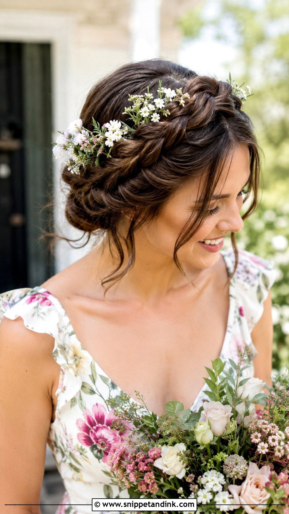 Braided Crown Wedding Hairstyle - Snippet and Ink - 20 Cute Hairstyles for a Wedding
