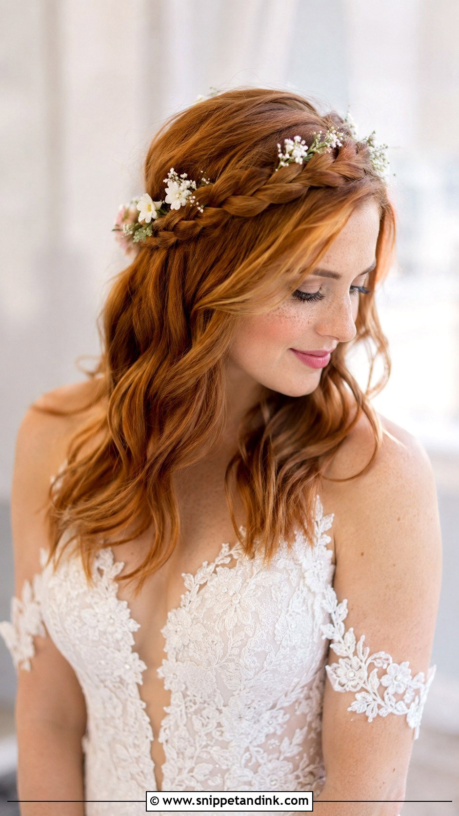 Braided Crown Wedding Hairstyle - Snippet and Ink - 20 Hair Styles for Long Hair Length Wedding