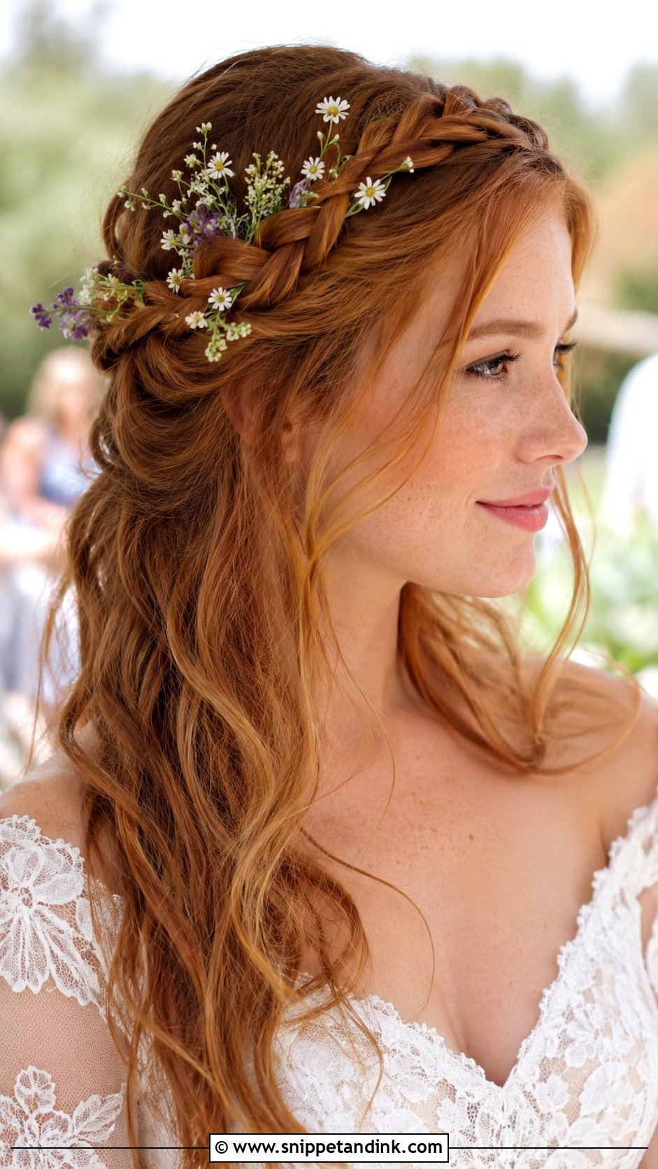 Braided Crown Wedding Hairstyle - Snippet and Ink - 20 Long Hair for Wedding Ideas