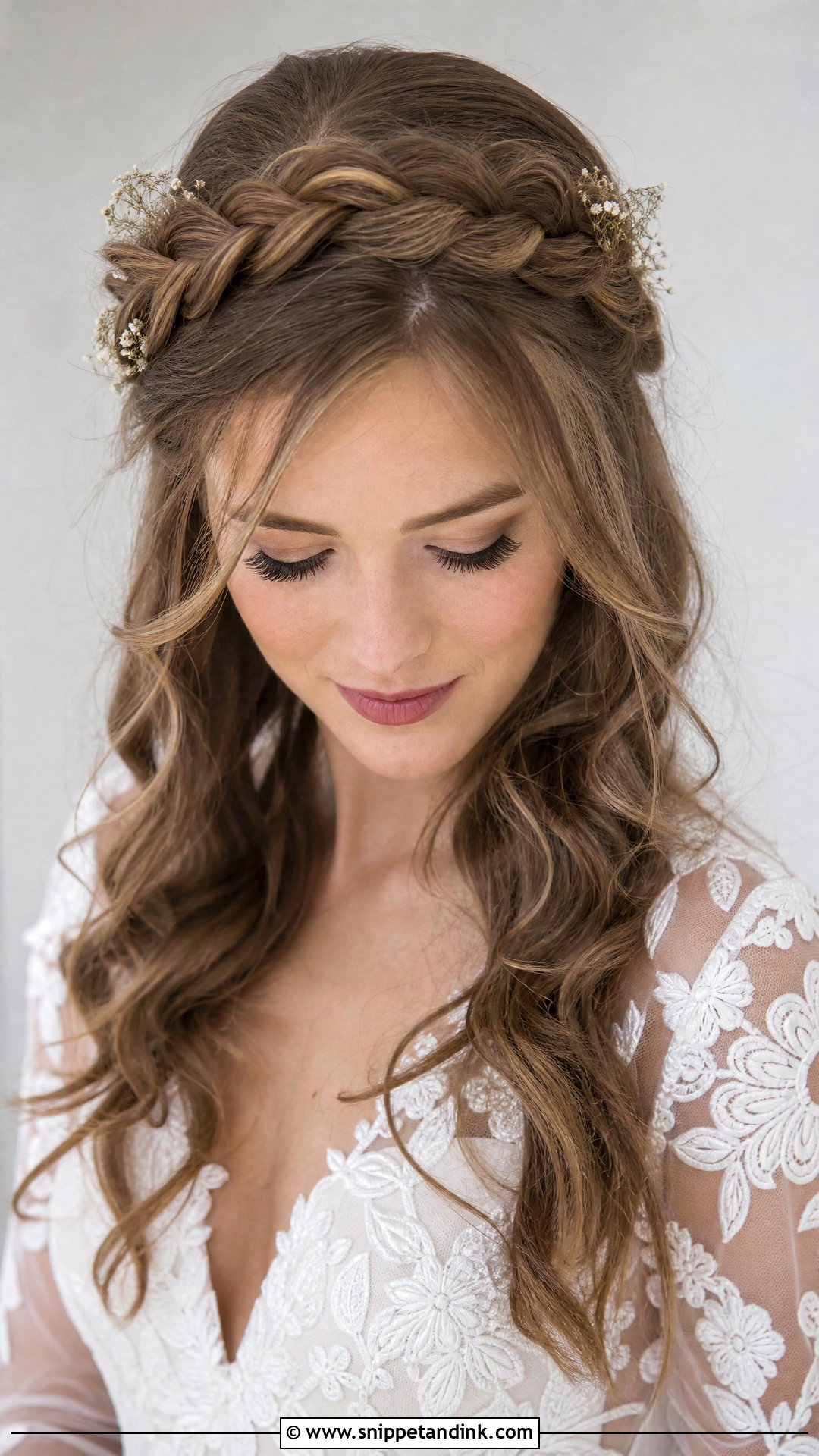 Braided Crown Wedding Hairstyle - Snippet and Ink - 15 Front Hairdo Wedding Hairstyles
