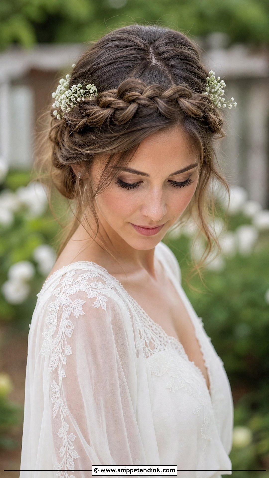 Braided Crown Wedding Hairstyle - Snippet and Ink - 20 Soft Wedding Hair Ideas