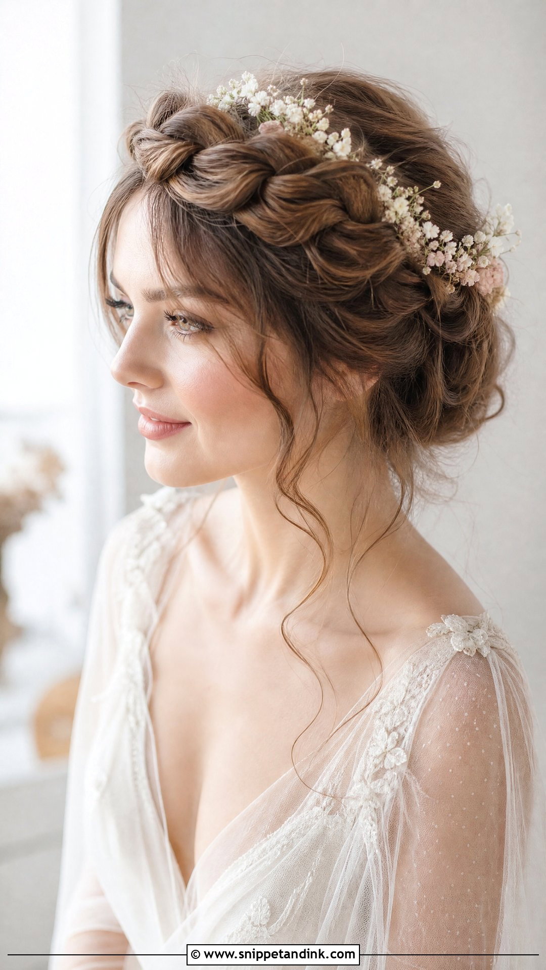 Braided Crown Wedding Hairstyle - Snippet and Ink - 20 Unique Wedding Hairstyles