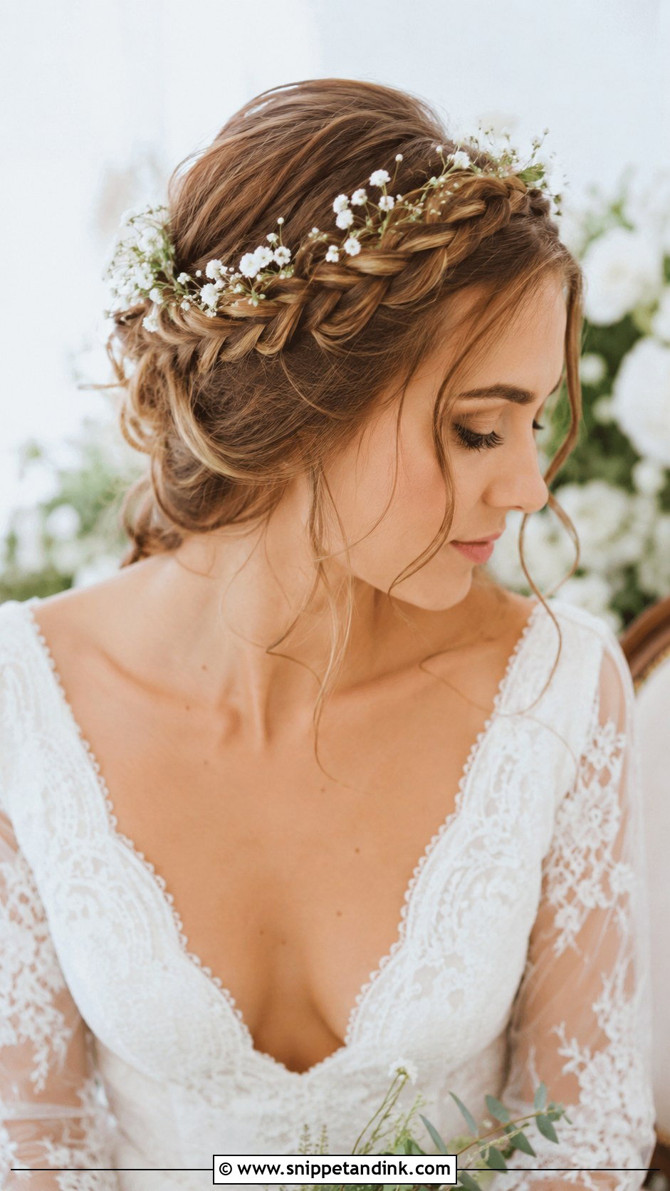 Braided Crown Wedding Hairstyle - Snippet and Ink - 20 Wedding Hairdos for Long Hair