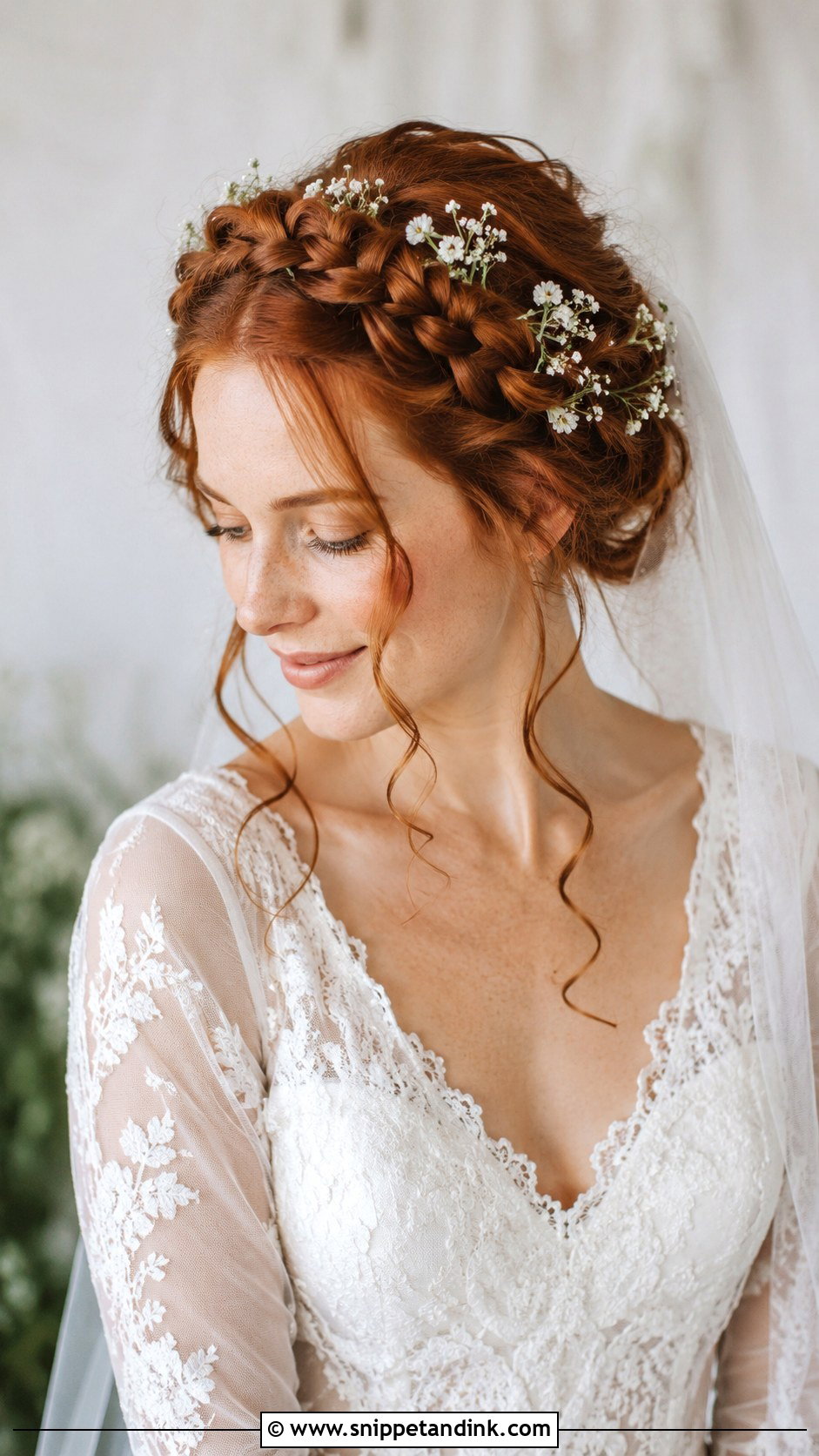 Braided Crown Wedding Hairstyle - Snippet and Ink - 20 Wedding Hairstyles for Shoulder Length Hair