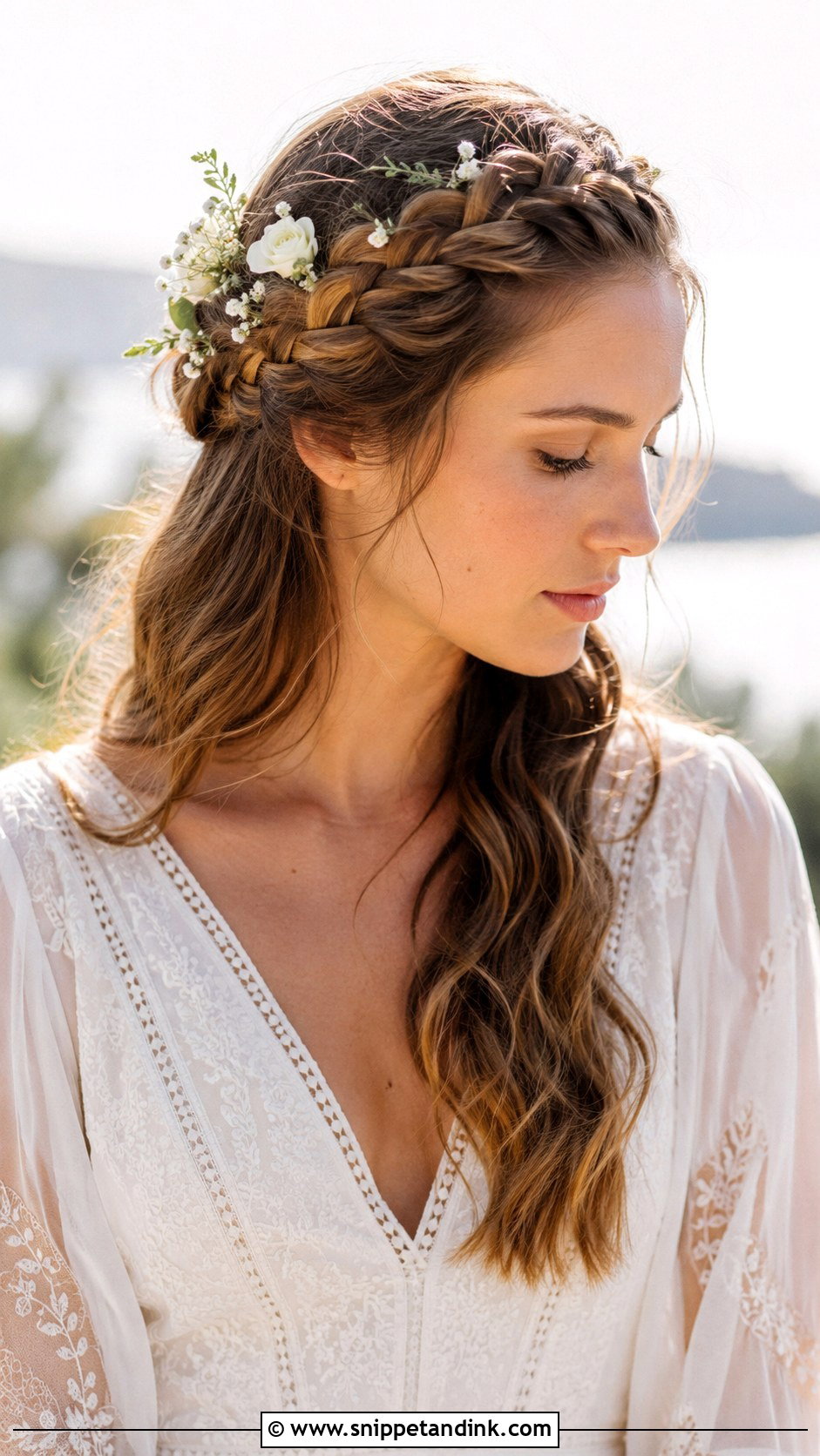 Braided Crown Wedding Hairstyle - Snippet and Ink - 20 Wedding Hairstyles Videos