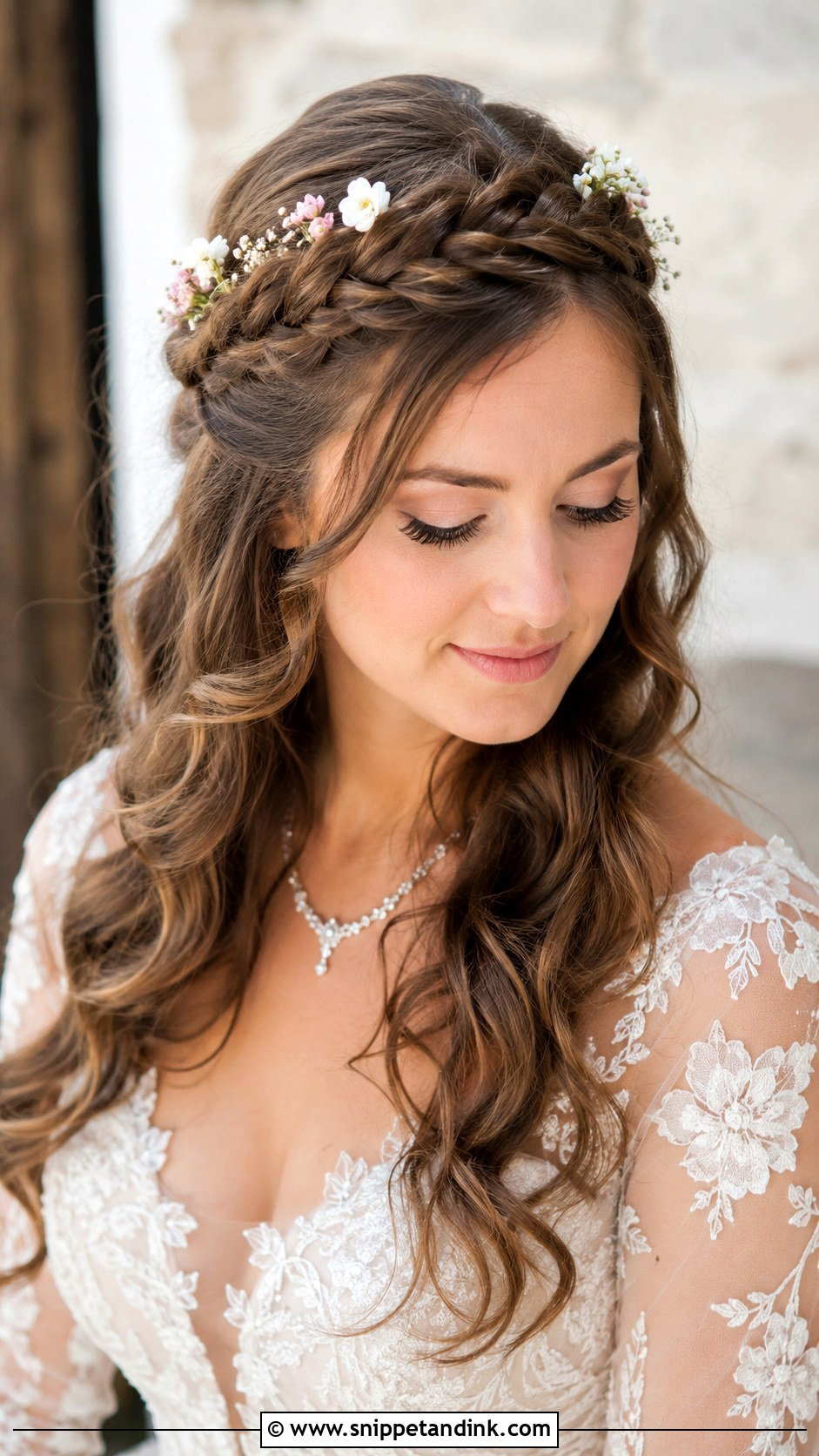 Braided Crown Wedding Hairstyle - Snippet and Ink - 25 Cute Hairstyles for Wedding