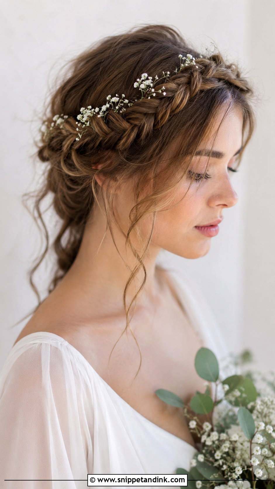 Braided Crown Wedding Hairstyle - Snippet and Ink - 25 Elegant Wedding Hairstyles