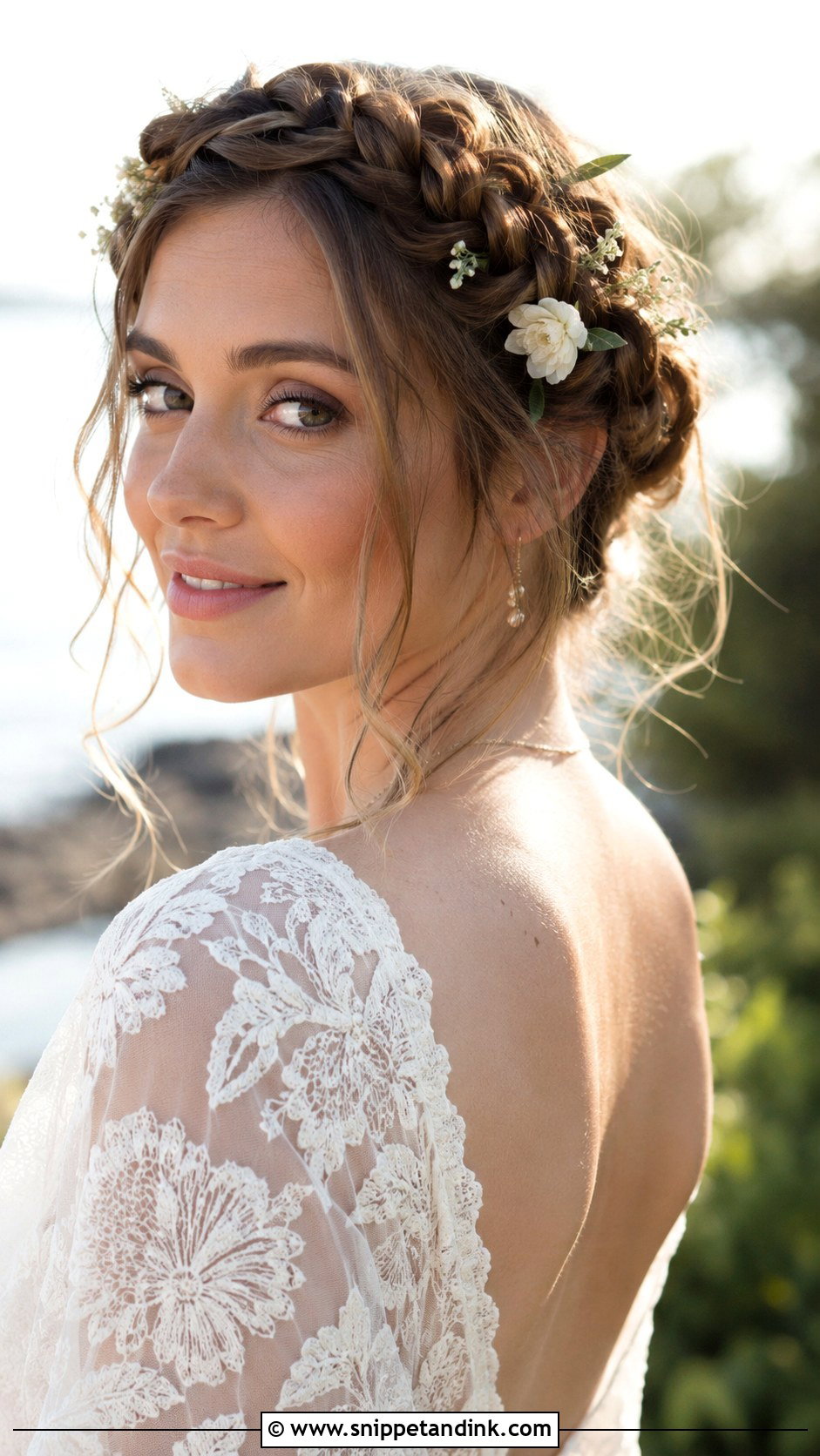 Braided Crown Wedding Hairstyle - Snippet and Ink - 25 Elegant Wedding Hair Ideas