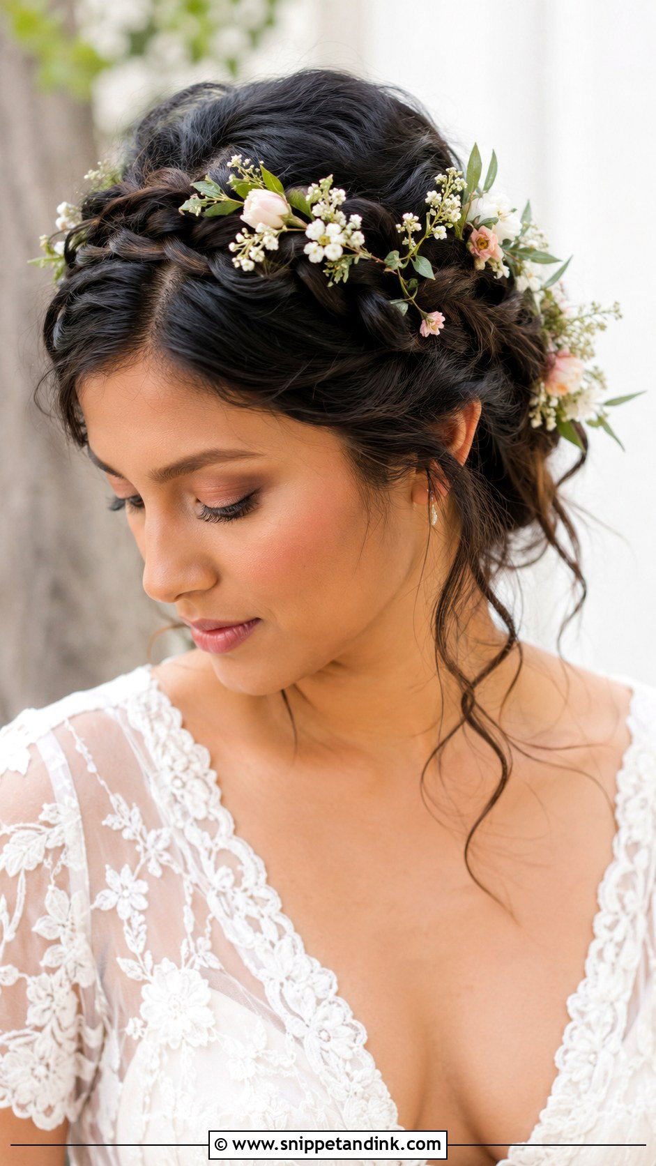 Braided Crown Wedding Hairstyle - Snippet and Ink - 25 Romantic Bridal Hair Ideas