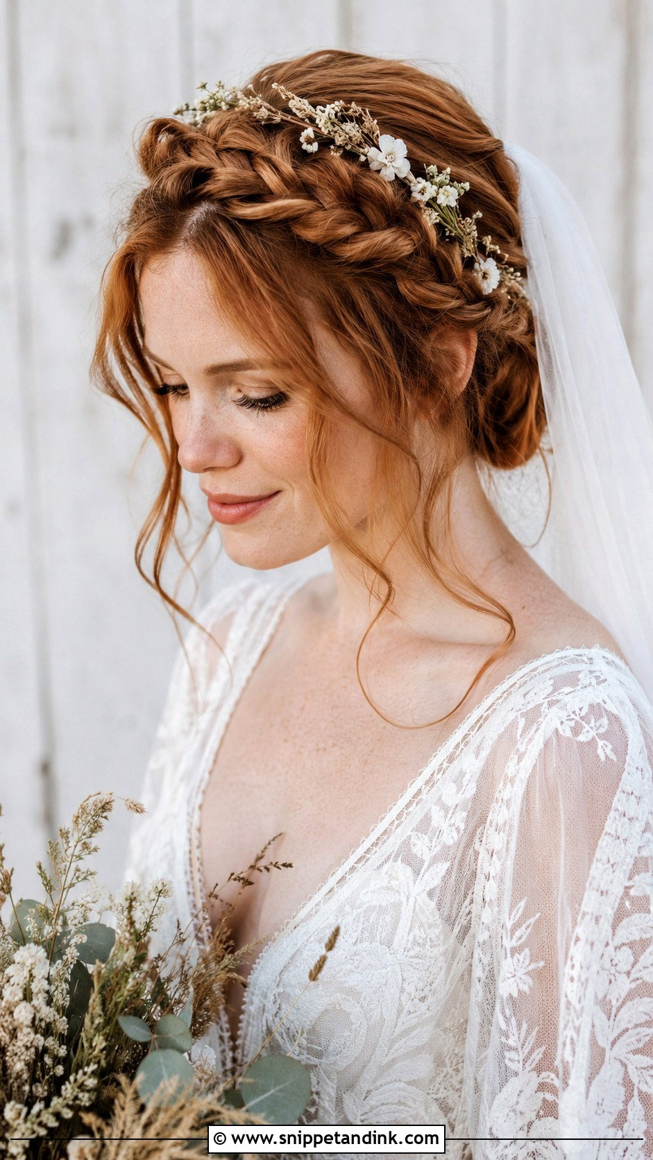 Braided Crown Wedding Hairstyle - Snippet and Ink - 25 Wedding Hair Looks