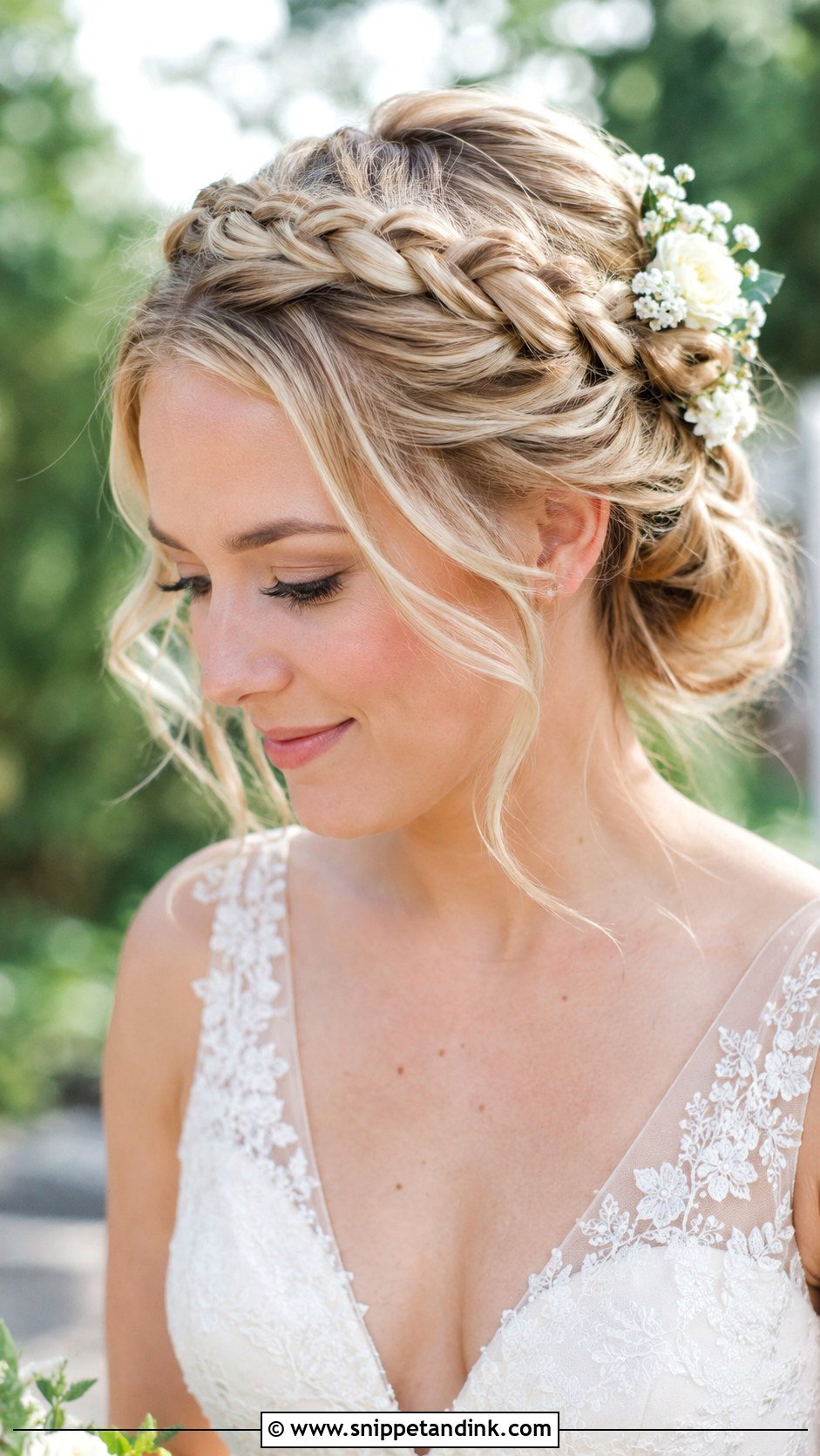Braided Crown Wedding Hairstyle - Snippet and Ink - 25 Wedding Hairdos