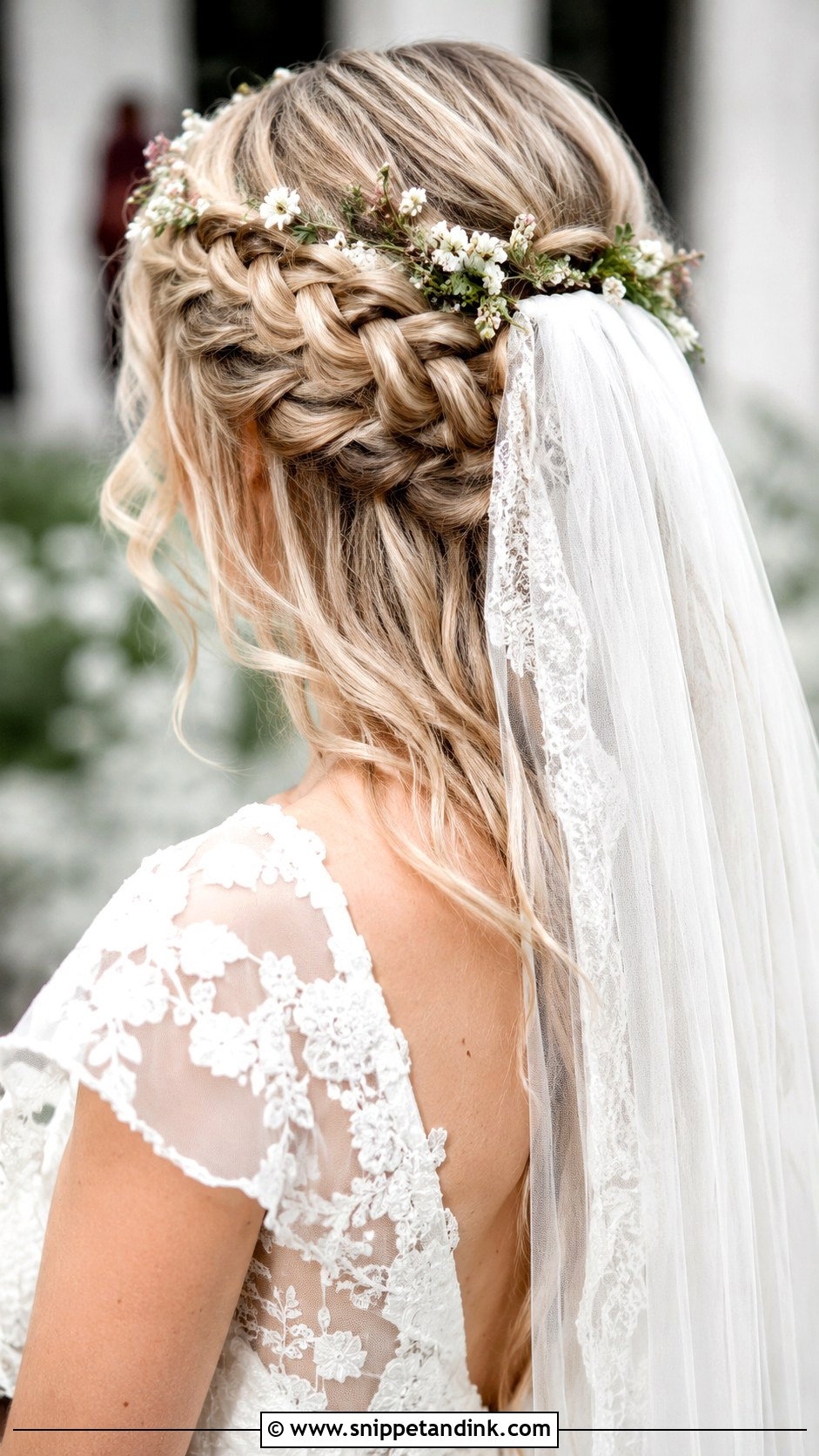 Braided Crown Wedding Hairstyle - Snippet and Ink - 30 Bridal Hair Inspiration Ideas