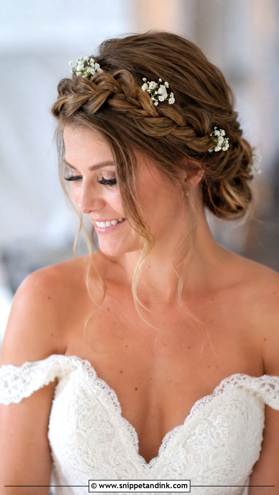 Braided Crown Wedding Hairstyle - Snippet and Ink - 30 Bride Wedding Hairstyles