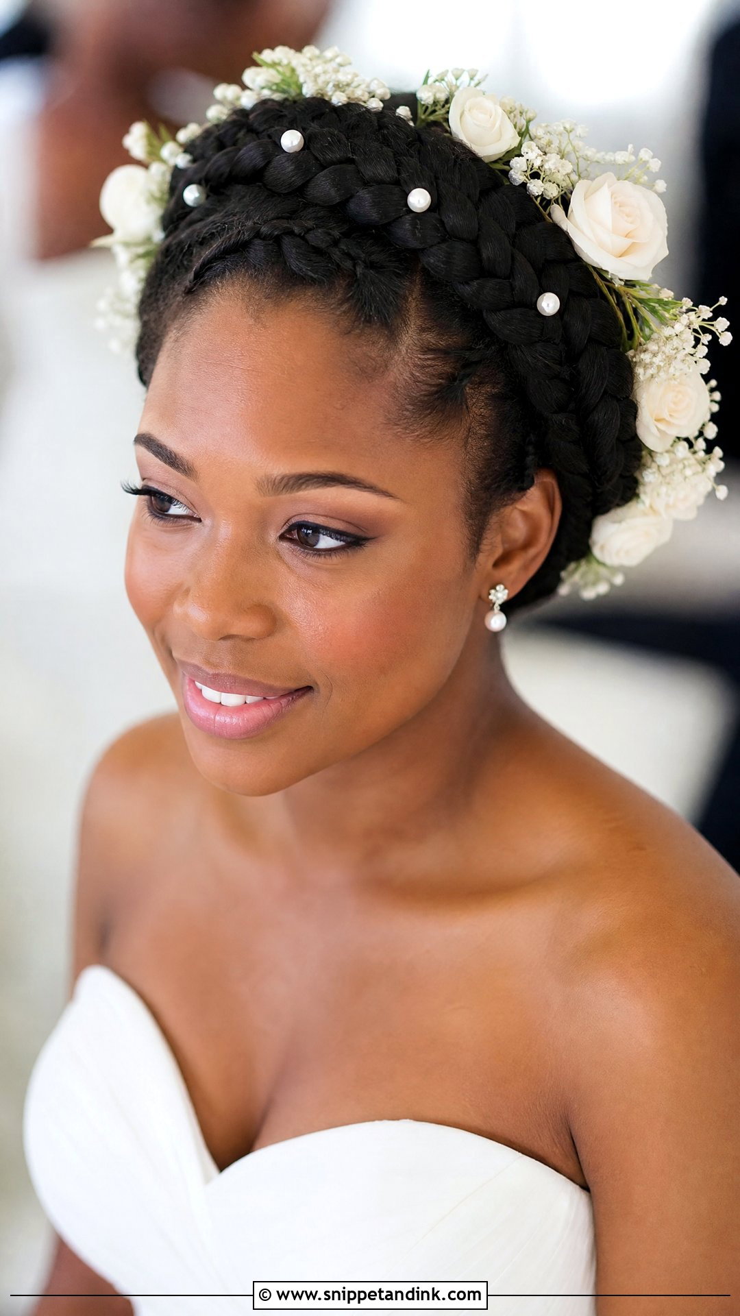 Braided Crown Wedding Hairstyle - Snippet and Ink - 30 Wedding Hairstyles Black Women