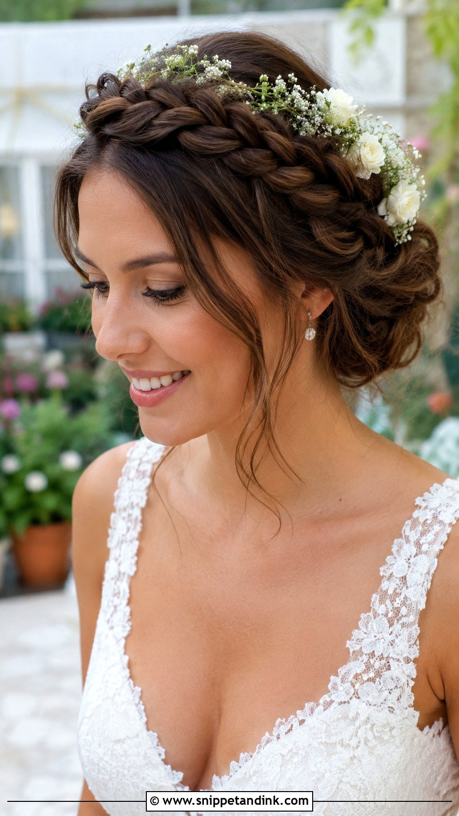 Braided Crown Wedding Hairstyle - Snippet and Ink - 35 Hairstyle for Wedding Ideas